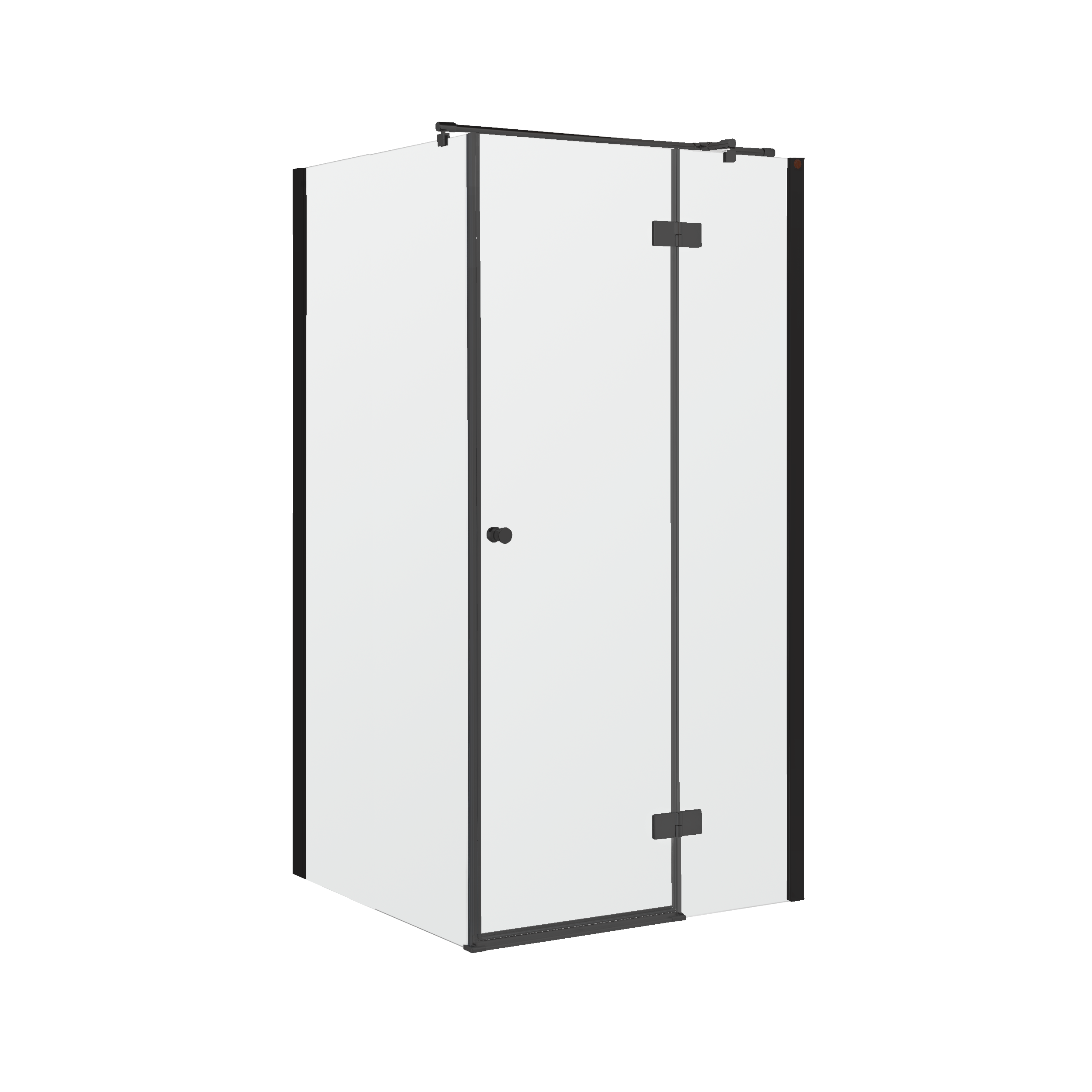 Kabina prysznicowa narożna kwadratowa prawa Fresh Line 90x90x200cm czarna Sea-Horse