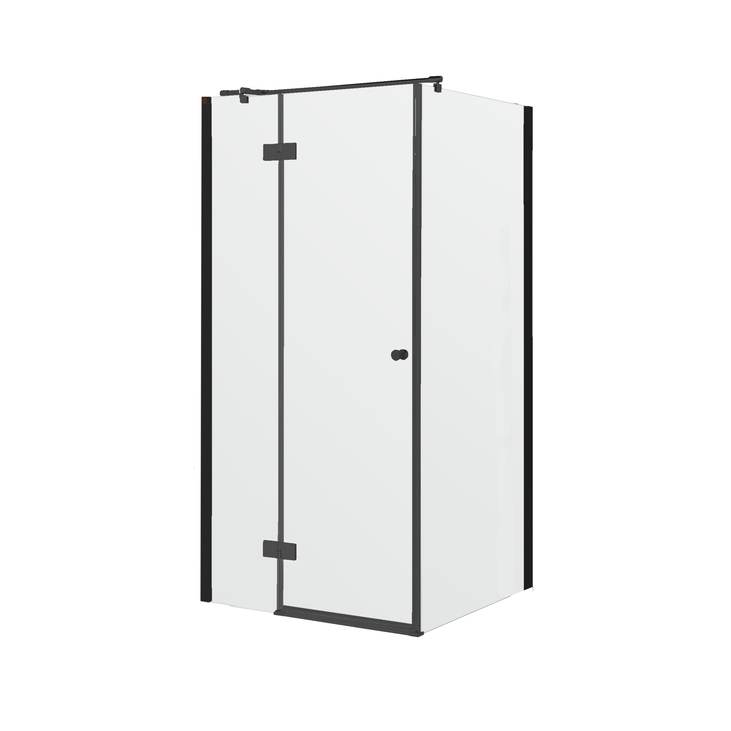 Kabina prysznicowa narożna kwadratowa lewa Fresh Line 90x90x200cm czarna Sea-Horse