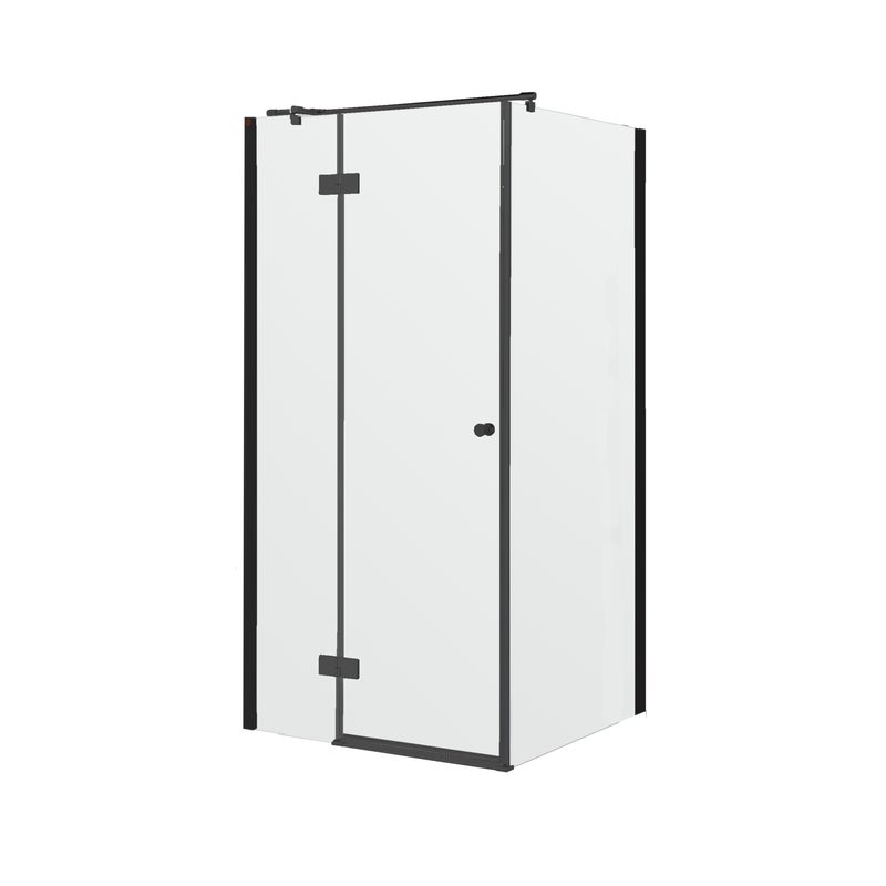 Kabina prysznicowa narożna kwadratowa lewa Fresh Line 90x90x200cm czarna Sea-Horse
