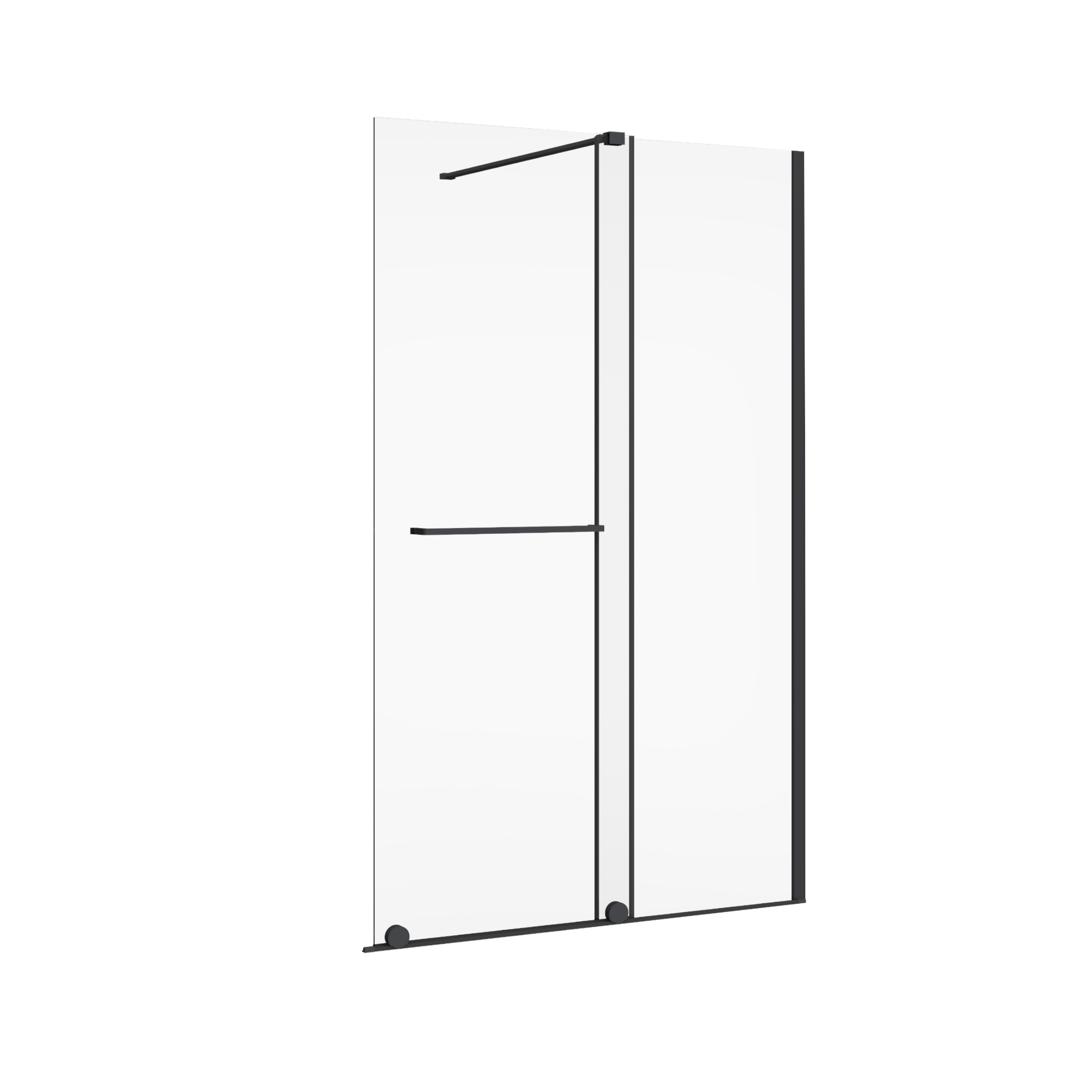Kabina Walk-in Creative 100x200 transparentna profil czarny Sea-Horse