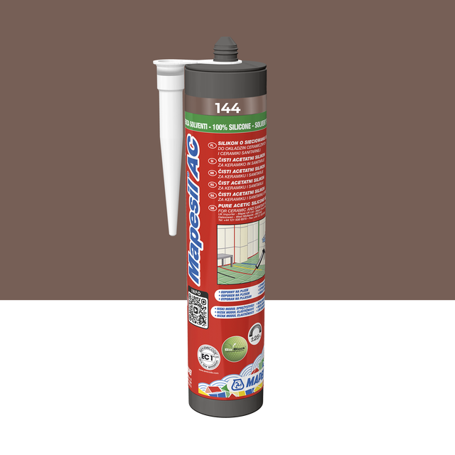 Silikon sanitarny  Mapesil AC 144 310 ml Czekoladowy Mapei