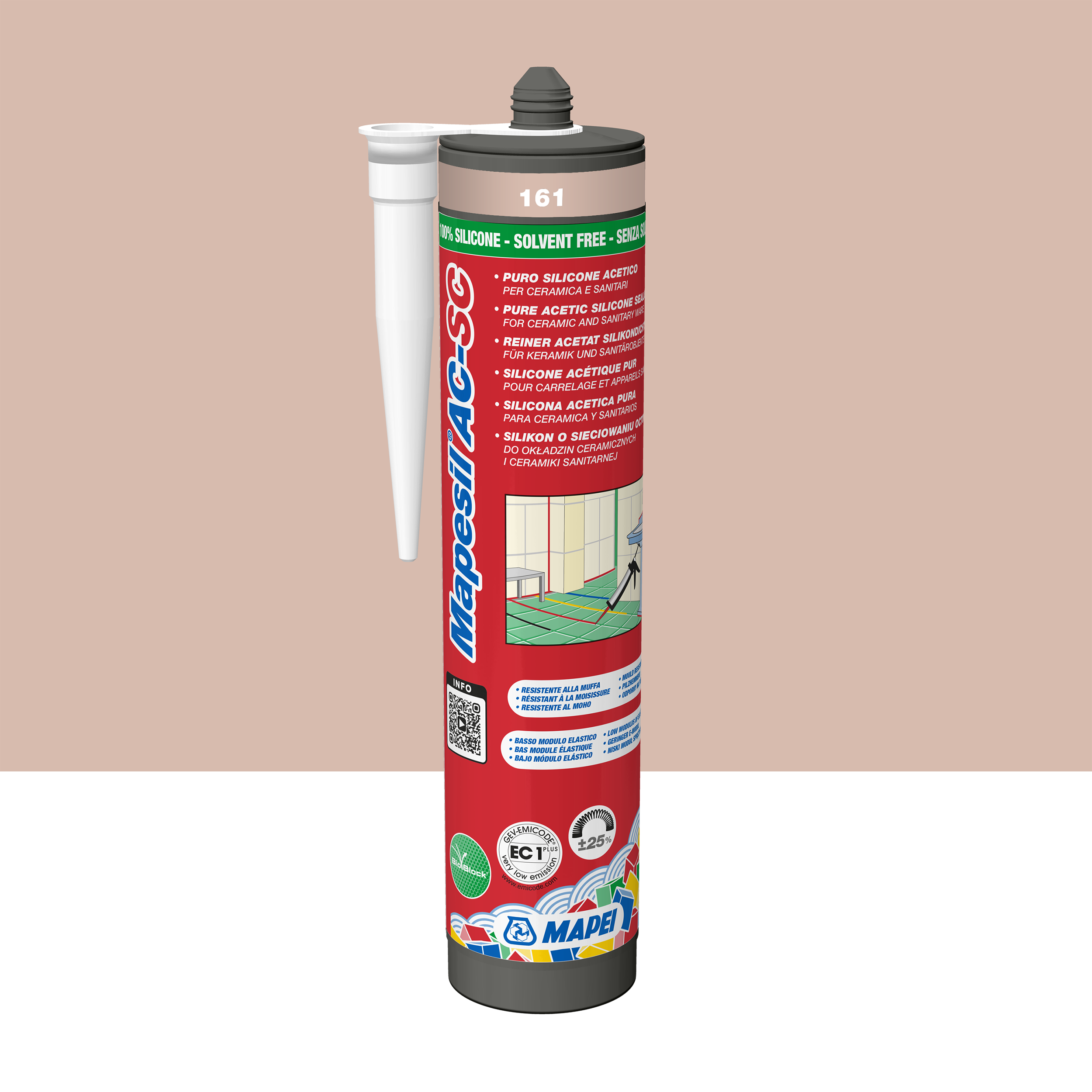 Silikon sanitarny  Mapesil AC 161 310 ml Malwa Mapei