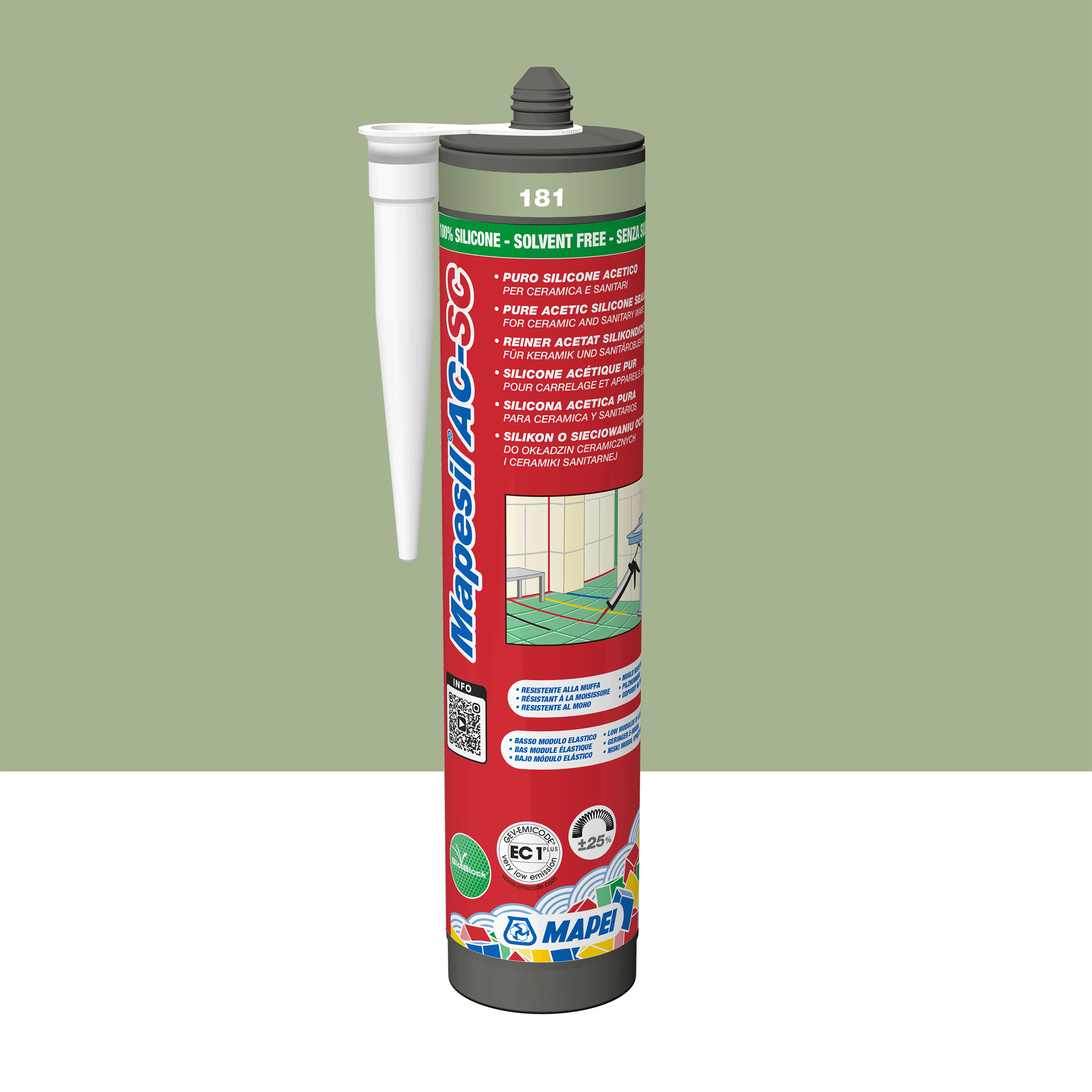 Silikon Mapesil  Ac Zielony 180 310ml Mapei