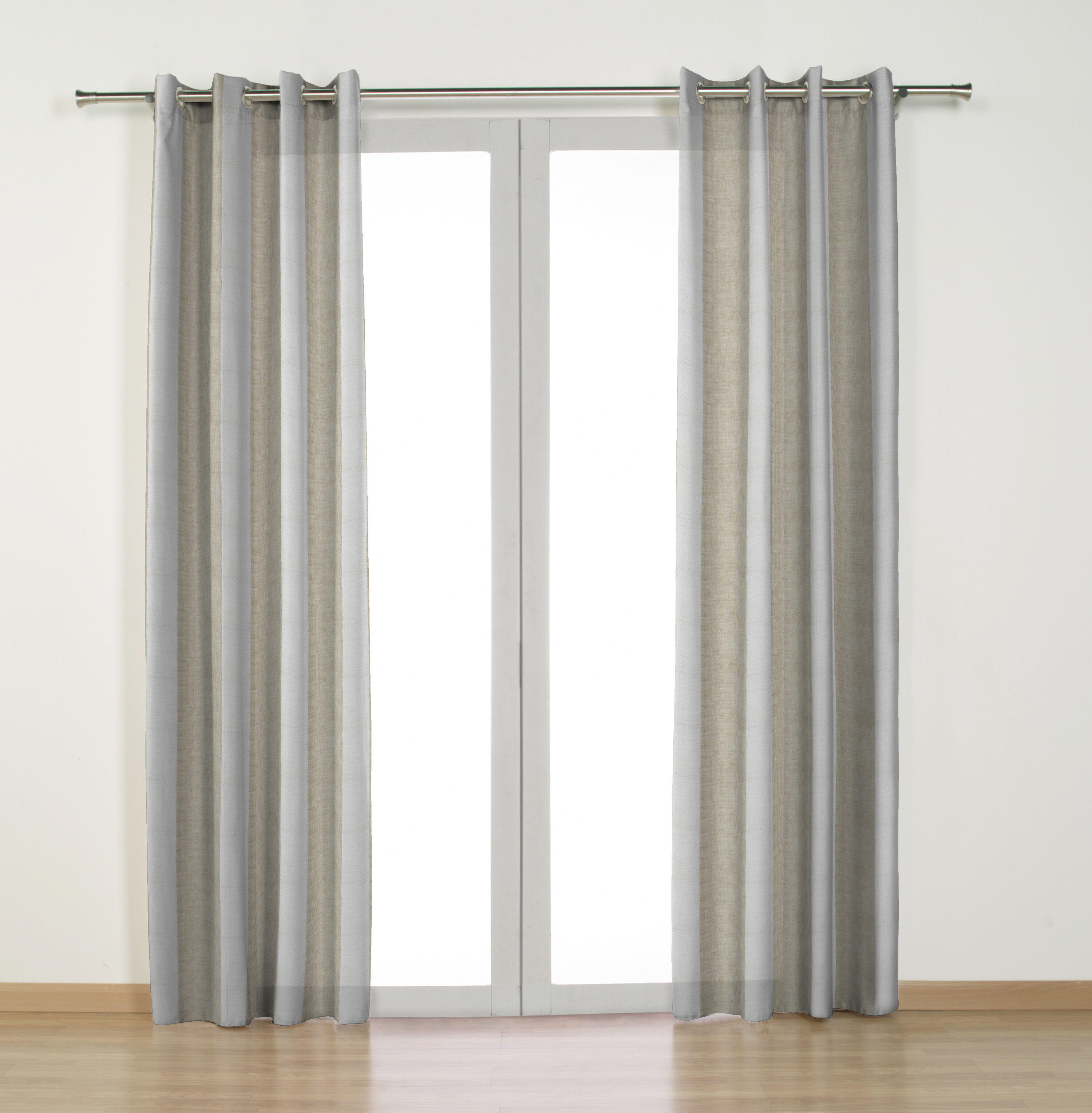 Visillo ollaos Combe poliéster jacquard de 140x270cm rayas lino - 10