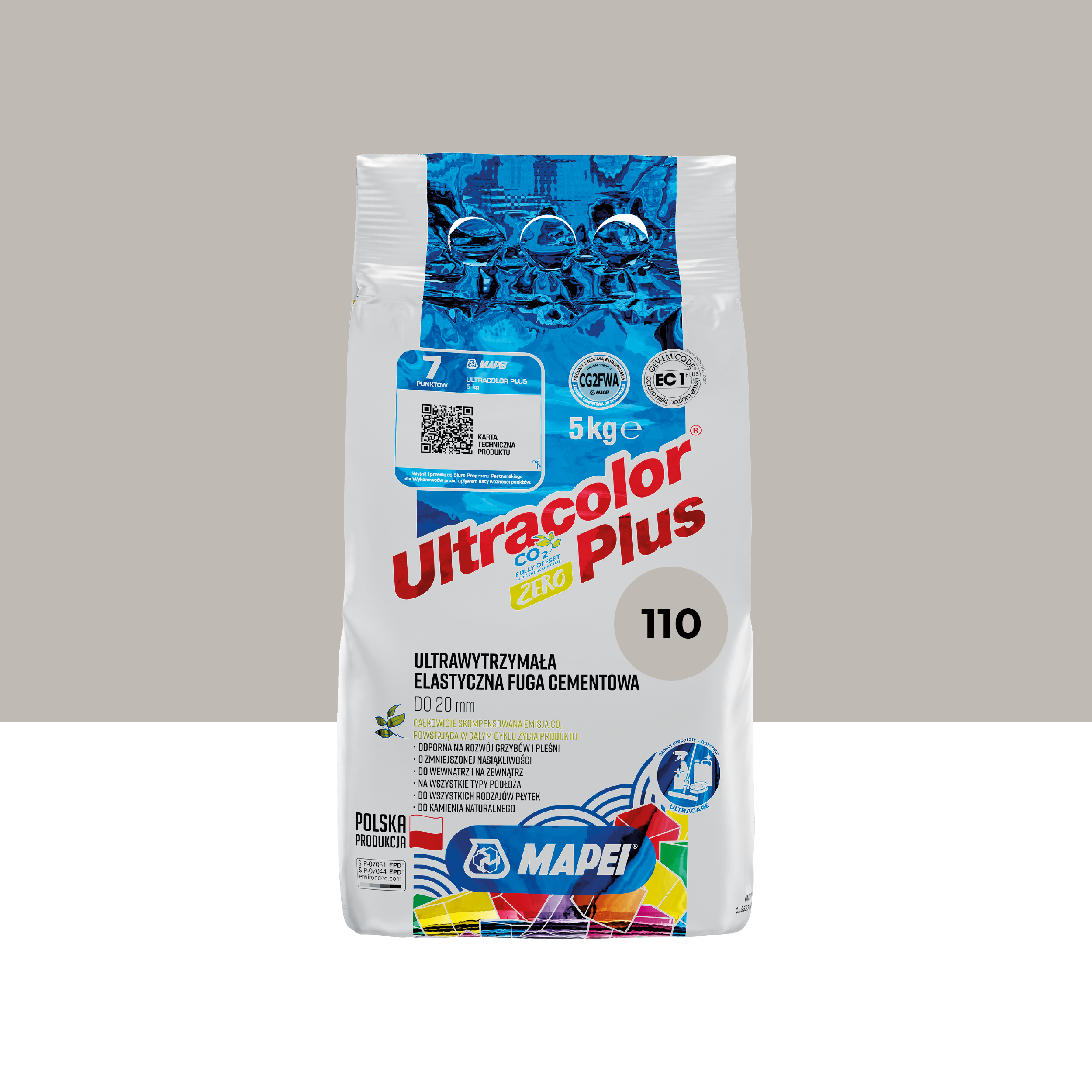 Fuga elastyczna Ultracolor Plus 110 manhattan 5 kg Mapei