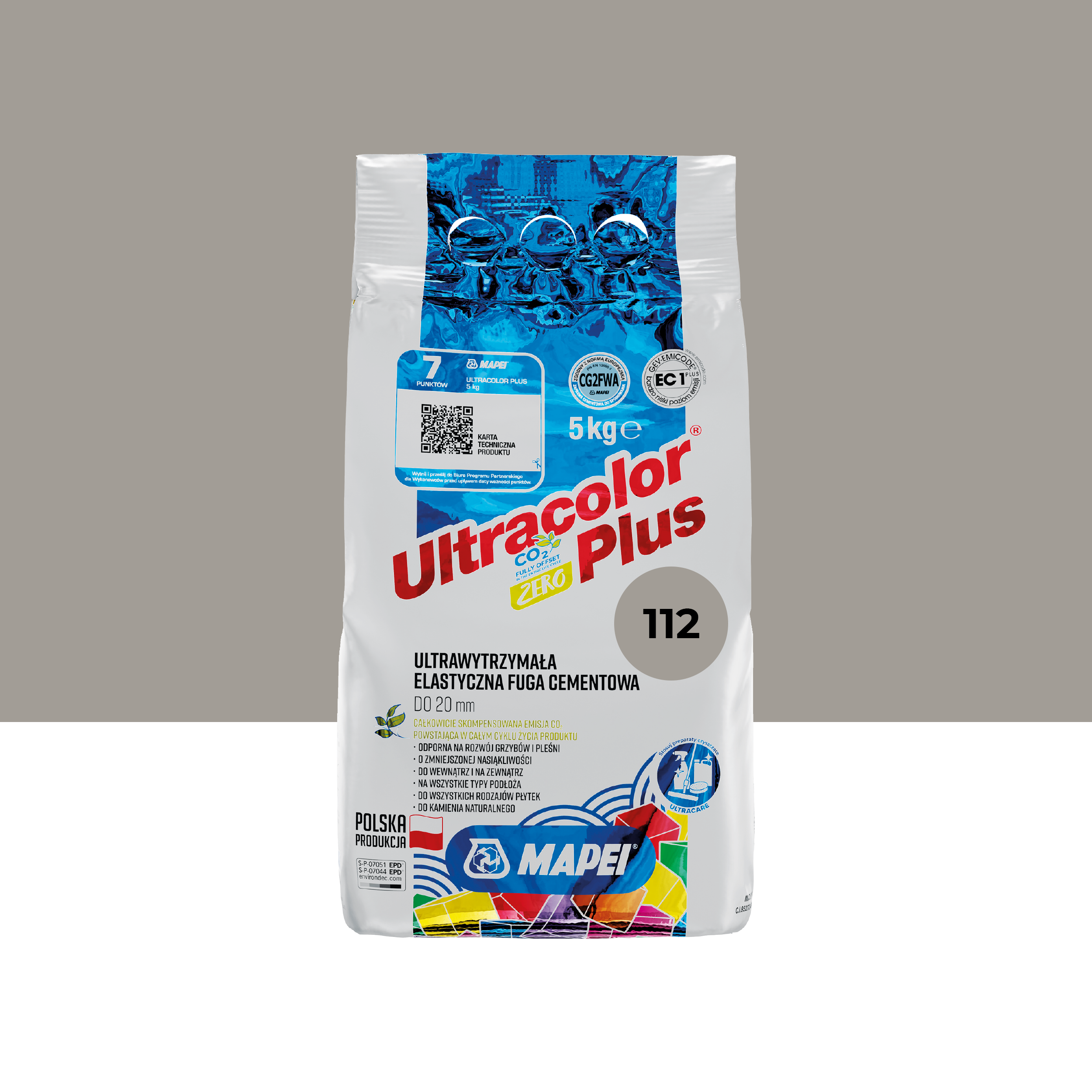 Fuga elastyczna Ultracolor Plus 112 tytan 5 kg Mapei