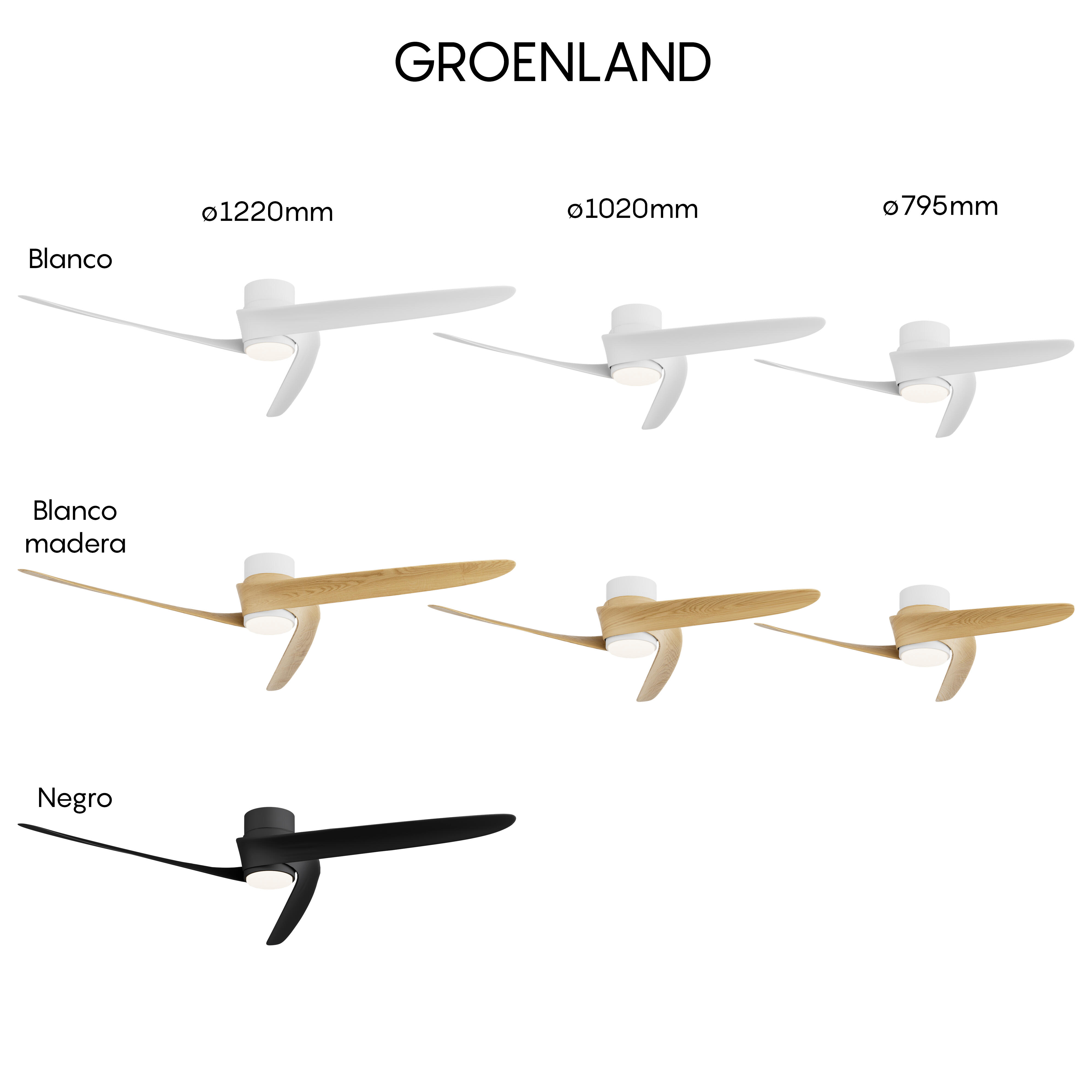 Ventilador de techo con luz silencioso DC Mantra Groenland blanco 122 cm - 17
