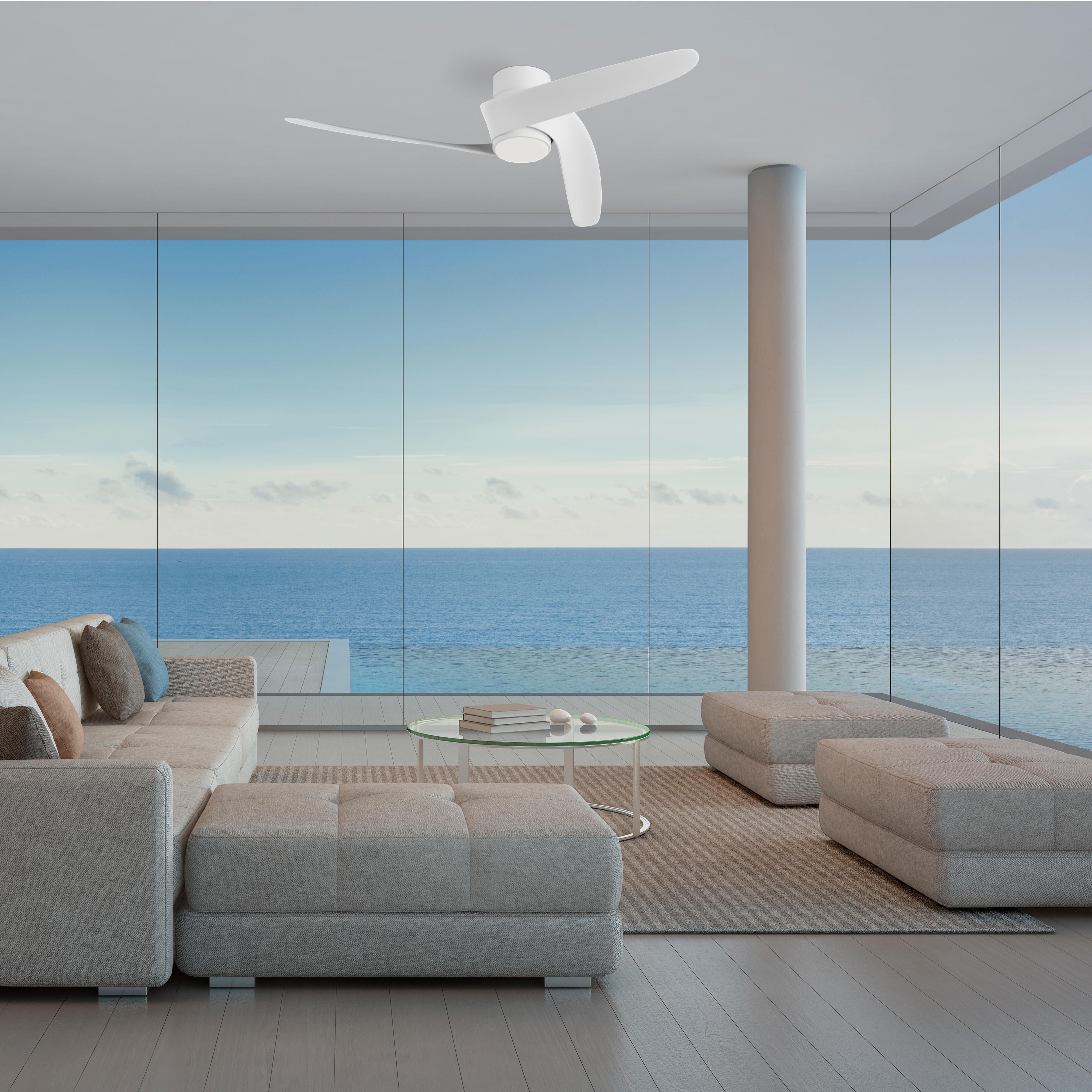Ventilador de techo con luz silencioso DC 30W con mando WiFi/ APP ø102 cm Mantra Groenland blanco luz CCT 3 aspas| 8 velocidades| modo verano/invierno| brisa| recomendado para <13m² - 4