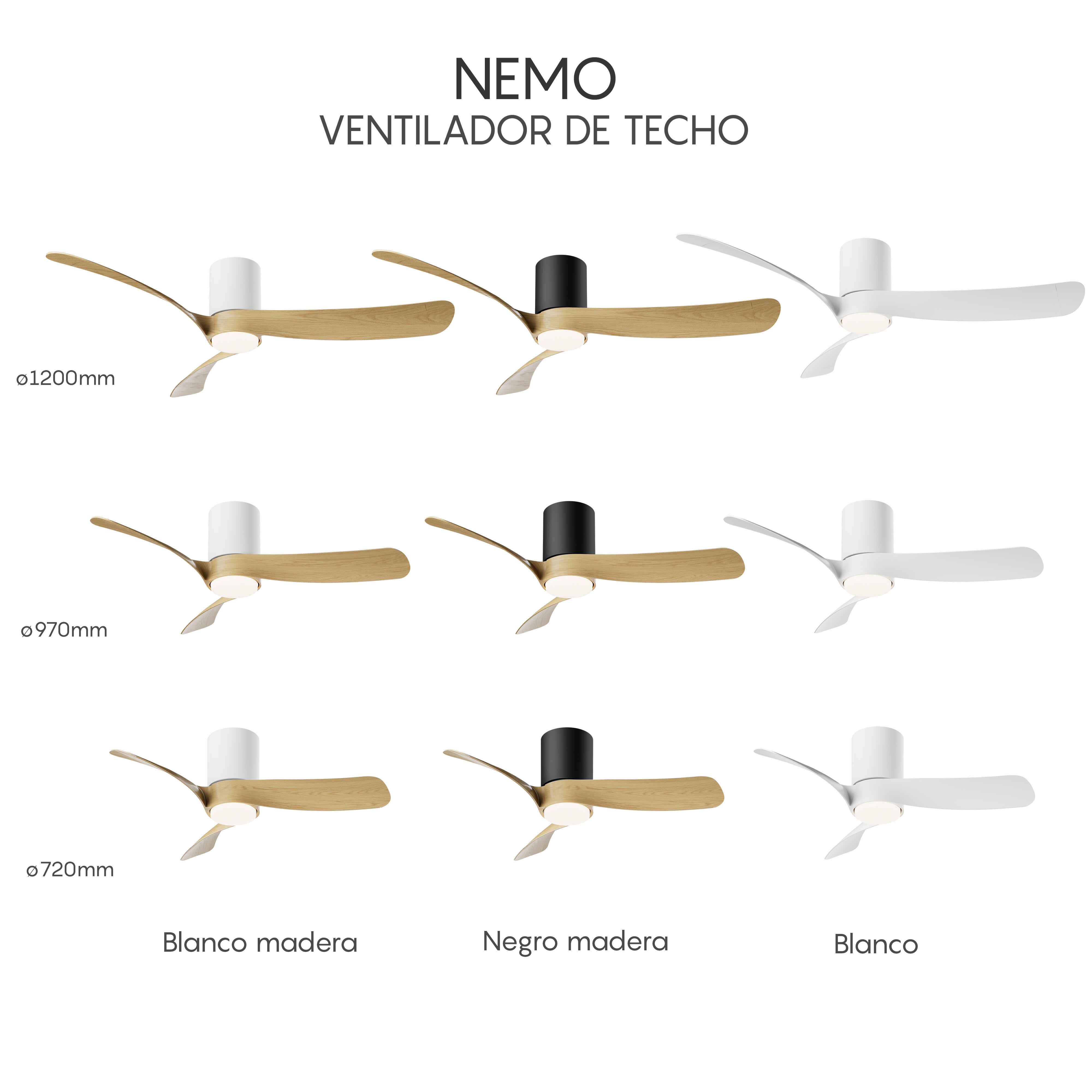 Ventilador de techo con luz silencioso DC Mantra Nemo  blanco 97 cm - 11