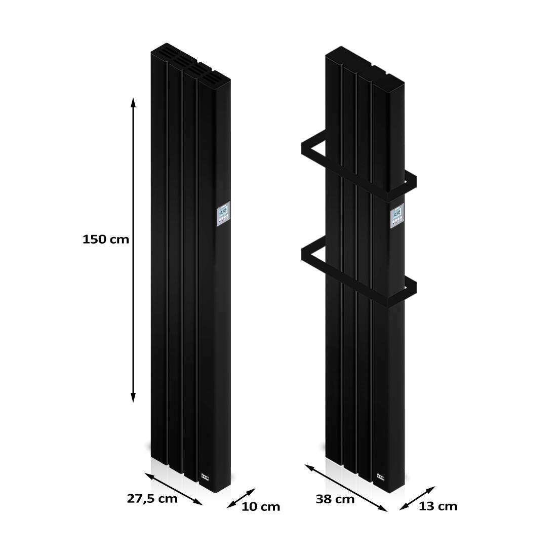 EMISOR CERÁMICO VERTICAL 1000W HJM NEGRO - 3