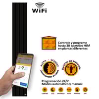 EMISOR CERÁMICO VERTICAL 1000W HJM NEGRO - 2