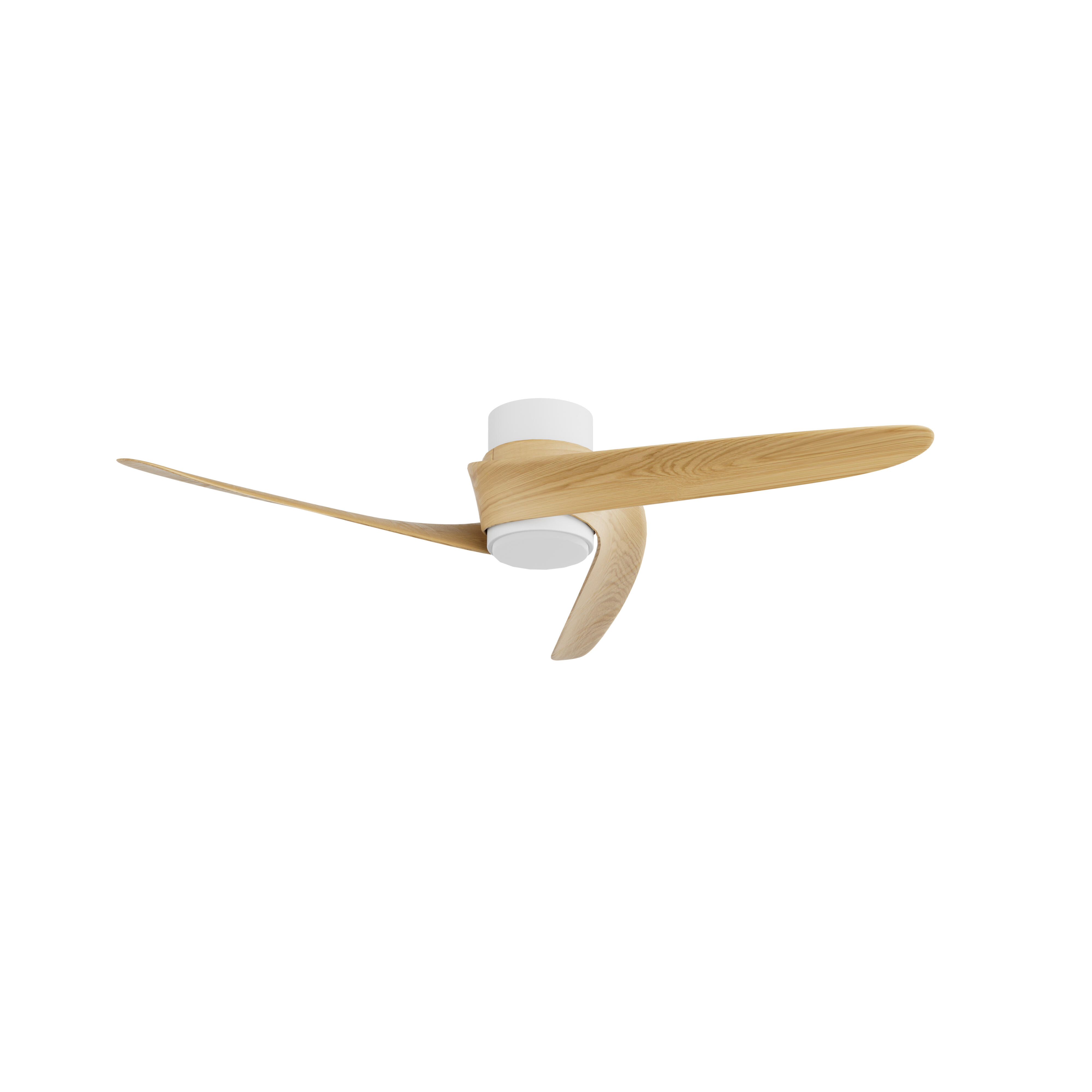 Ventilador de techo con luz silencioso DC 30W con mando WiFi ø102 cm Groenland MANTRA blanco y beige luz CCT 3 aspas| 8 velocidades| modo verano/invierno| brisa| recomendado para <13m² - 2
