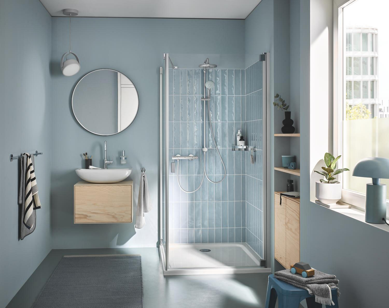 Conjunto de duche com torneira cromado 210 Grohe Start Clova - 4