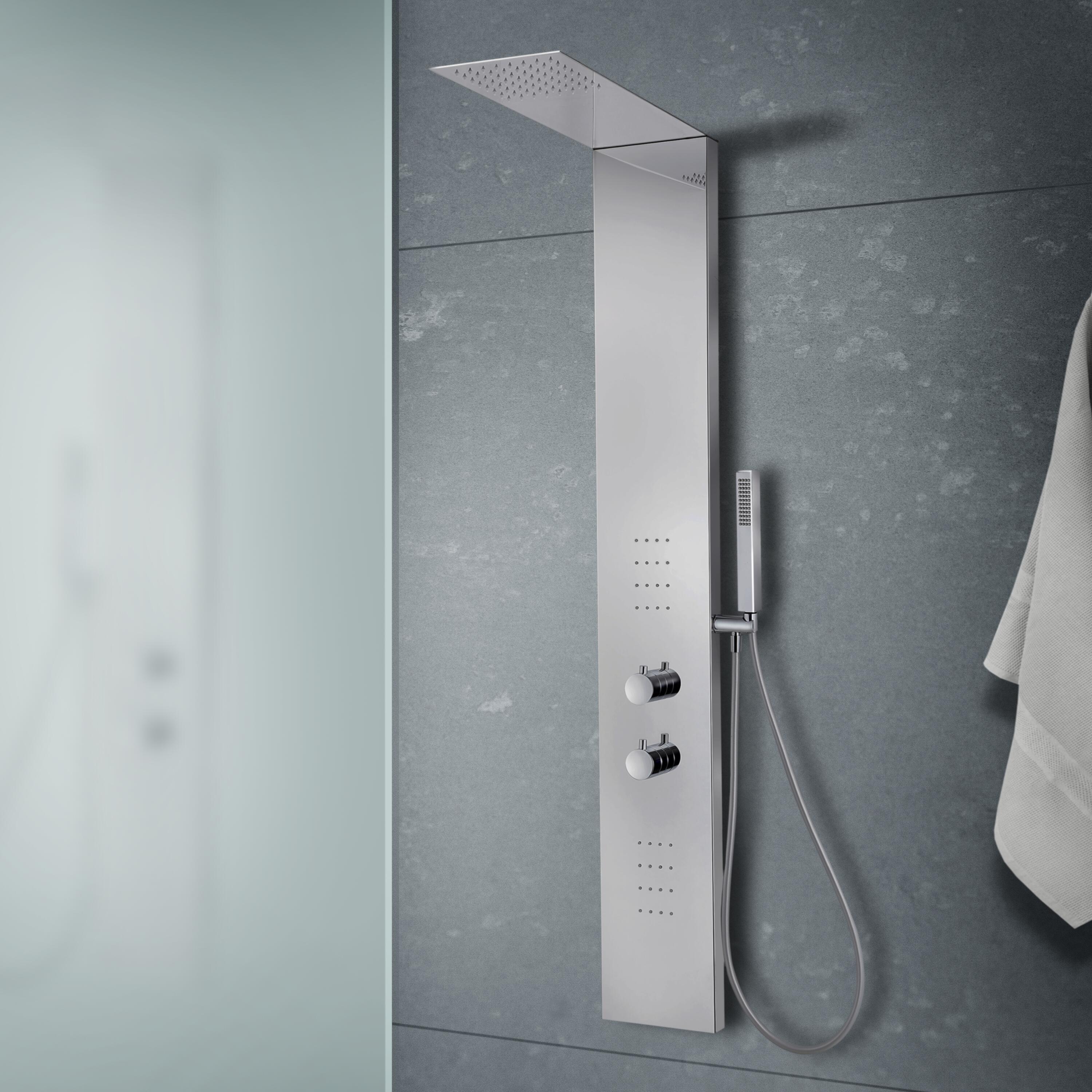 Columna de ducha hidromasaje termostática Tejat cromo - 2