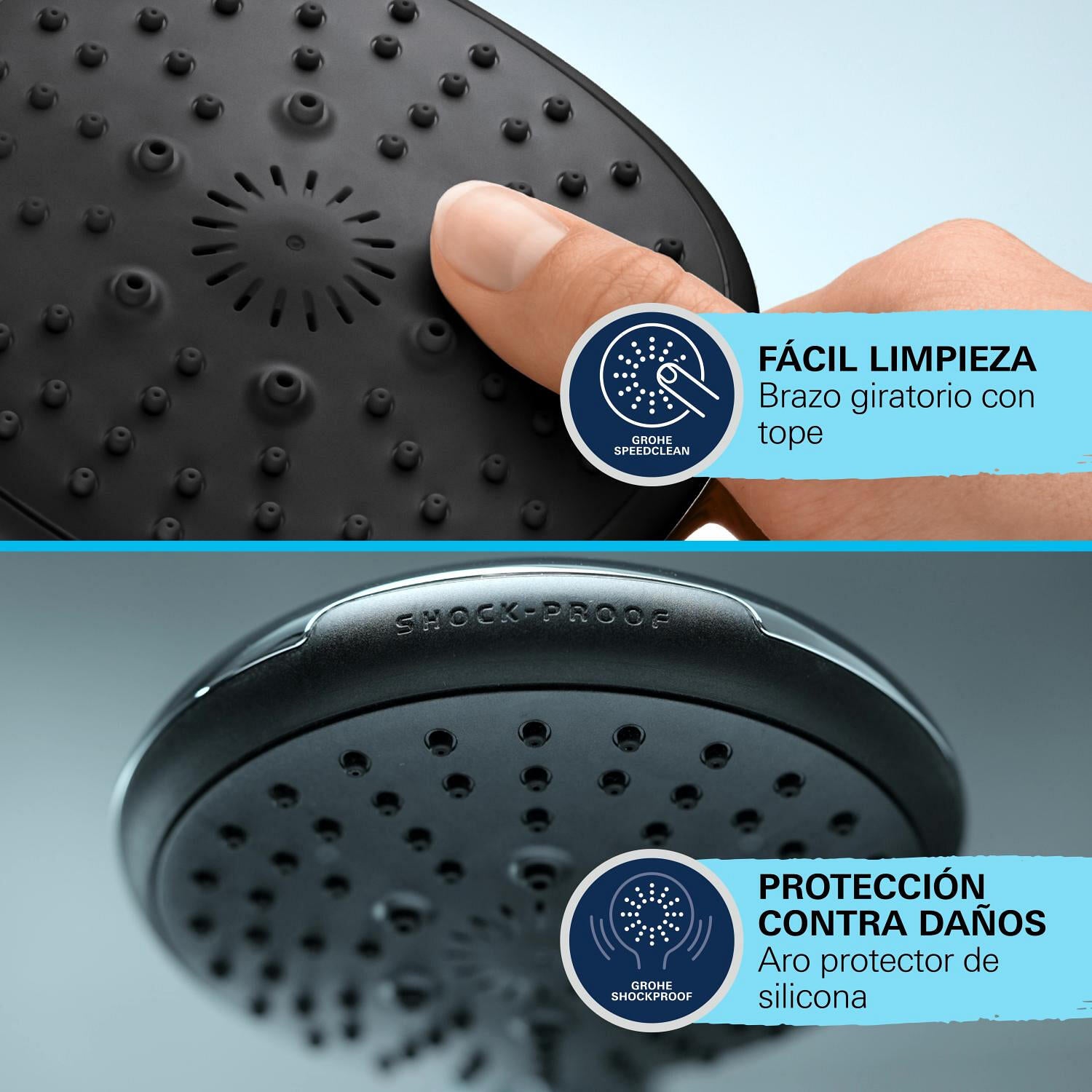 Conjunto de duche com torneira cromado 210 Grohe Start Clova - 12