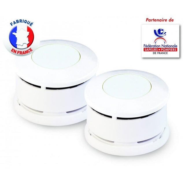 Lot de 2 détecteurs de fumée, LIFEBOX, autonomie 5 ans