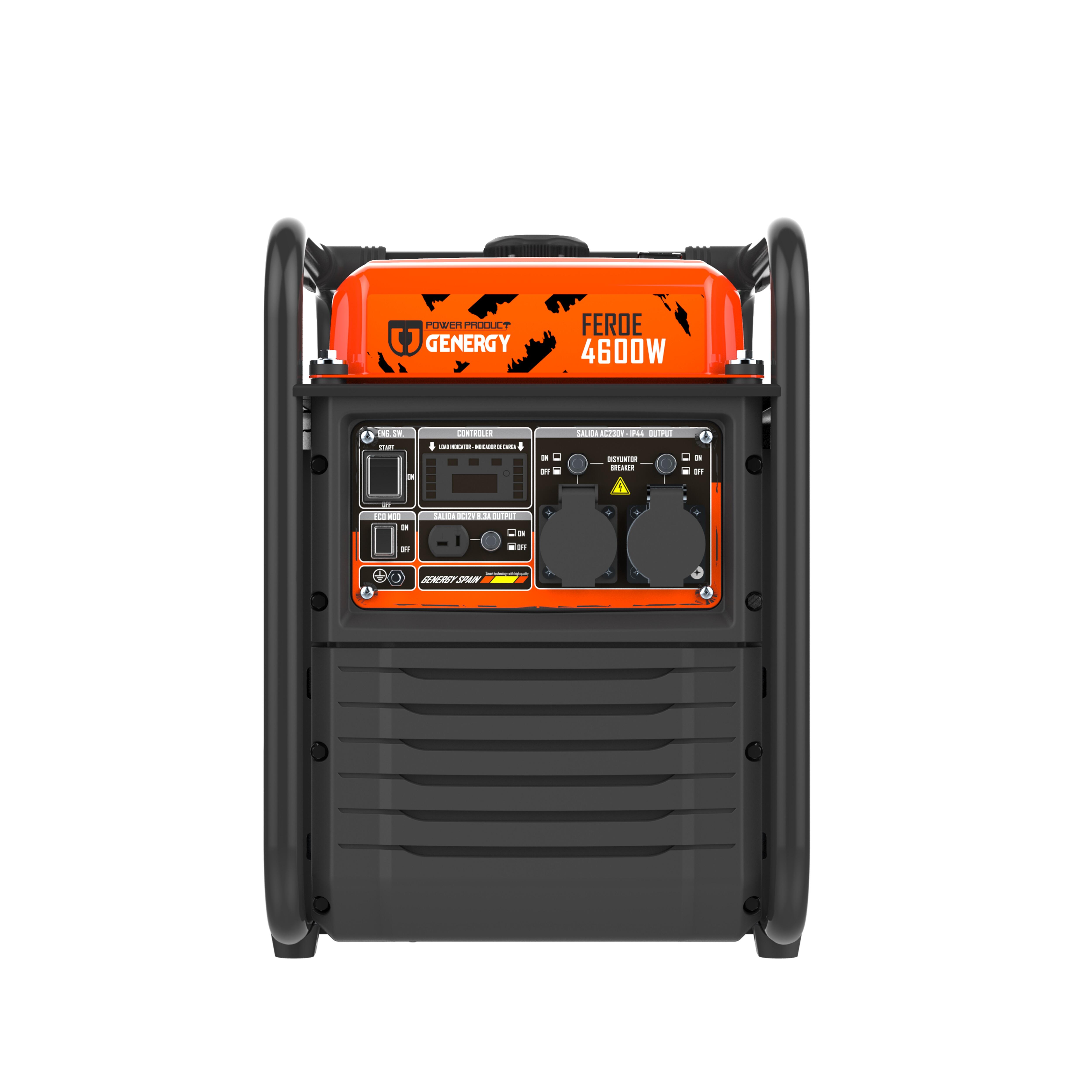 GENERADOR ELÉCTRICO INVERTER GASOLINA 4600W GENERGY FEROE ARRANQUE ELECTRICO - 2