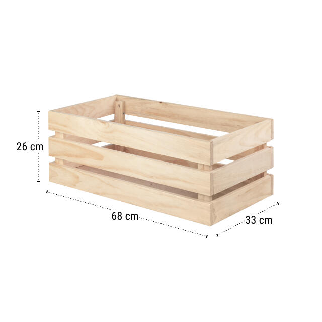 Caixa 26x68x33 cm madeira Nova - 4
