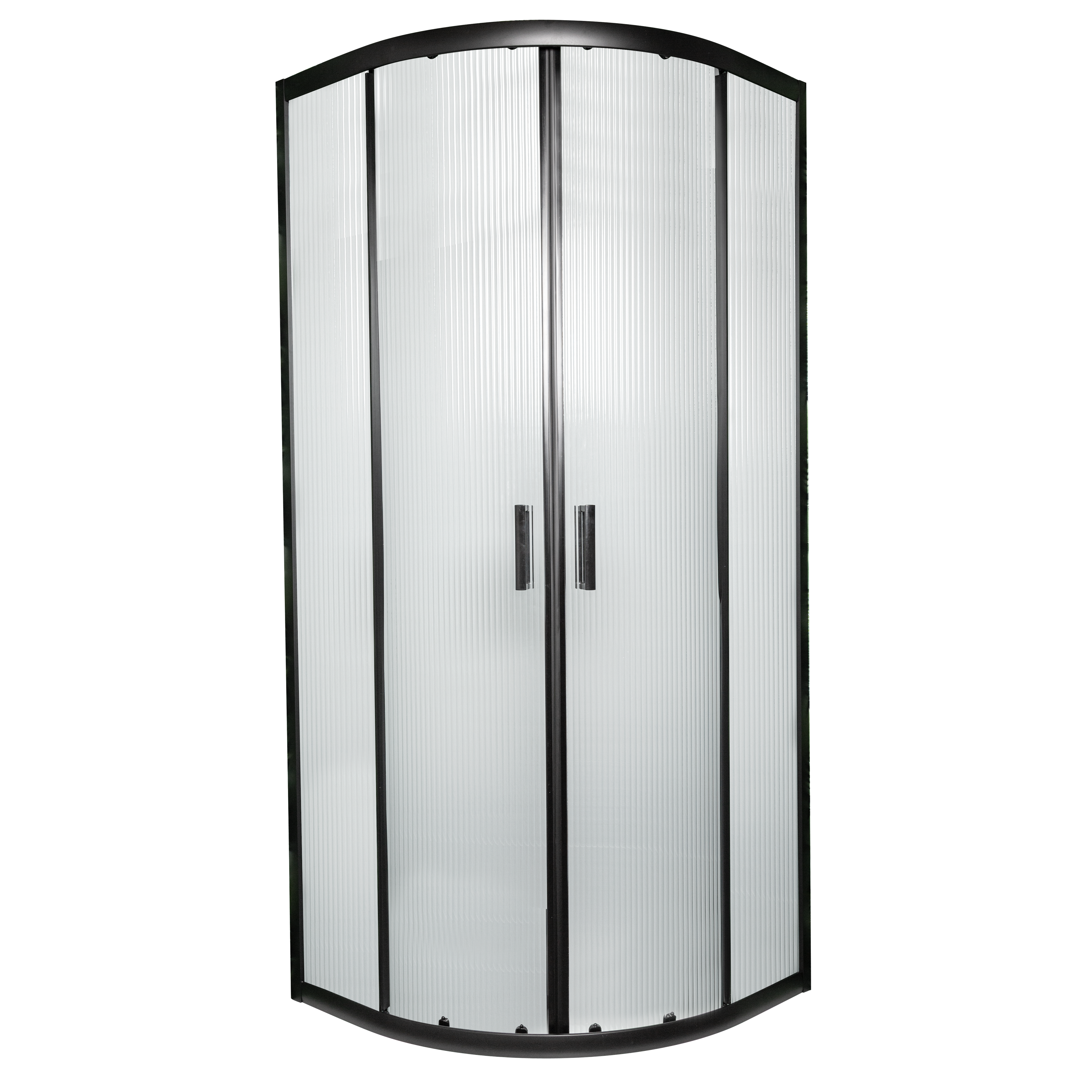 Kabina prysznicowa narożna 1/4 koła Soho Black 80x80x190 cm czarna Kerra