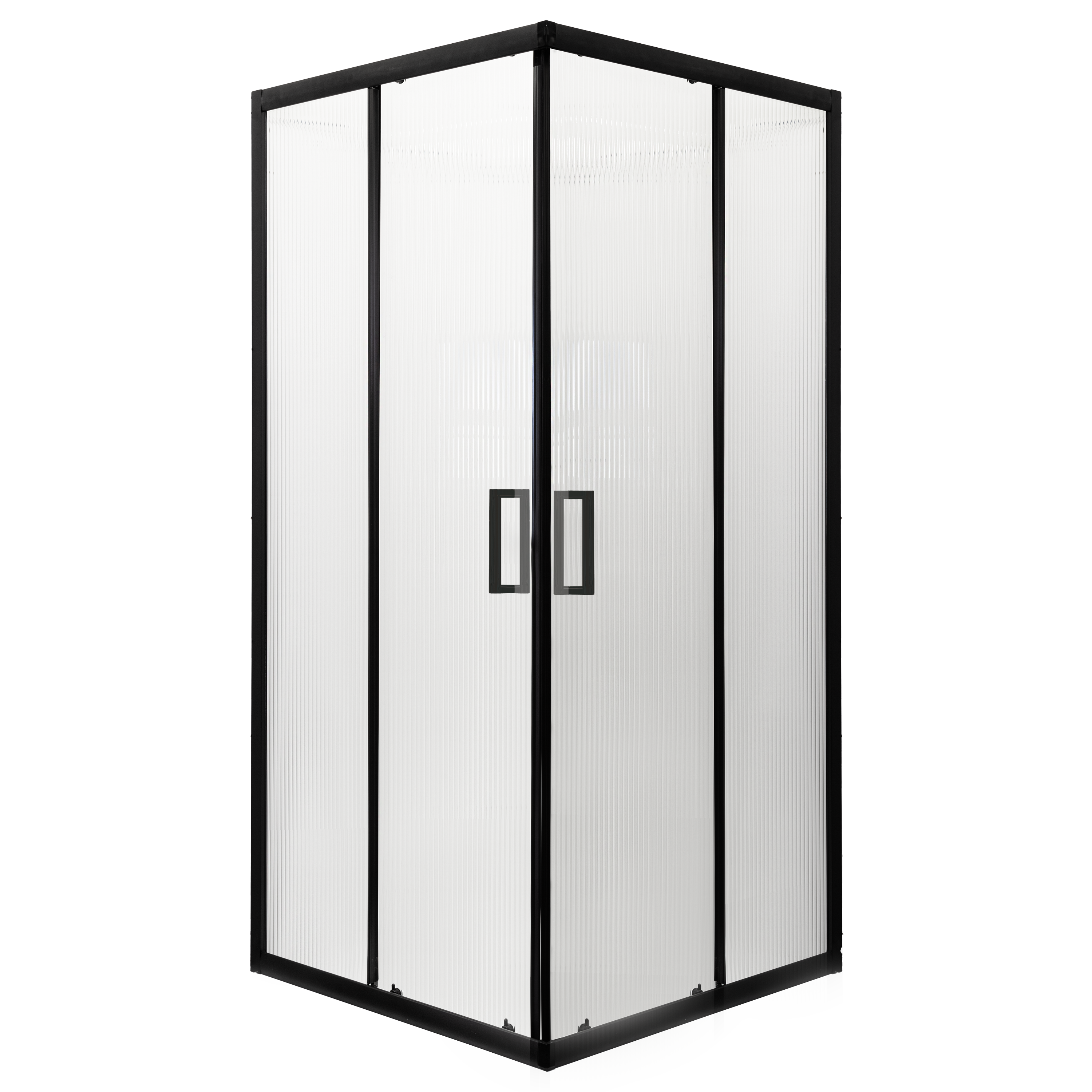 Kabina prysznicowa narożna kwadratowa Soho Black 80x80x190 cm czarna Kerra