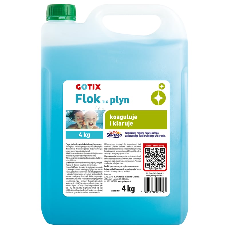 Płyn do koagulacji wody basenowej Flockfix 4 kg Gotix
