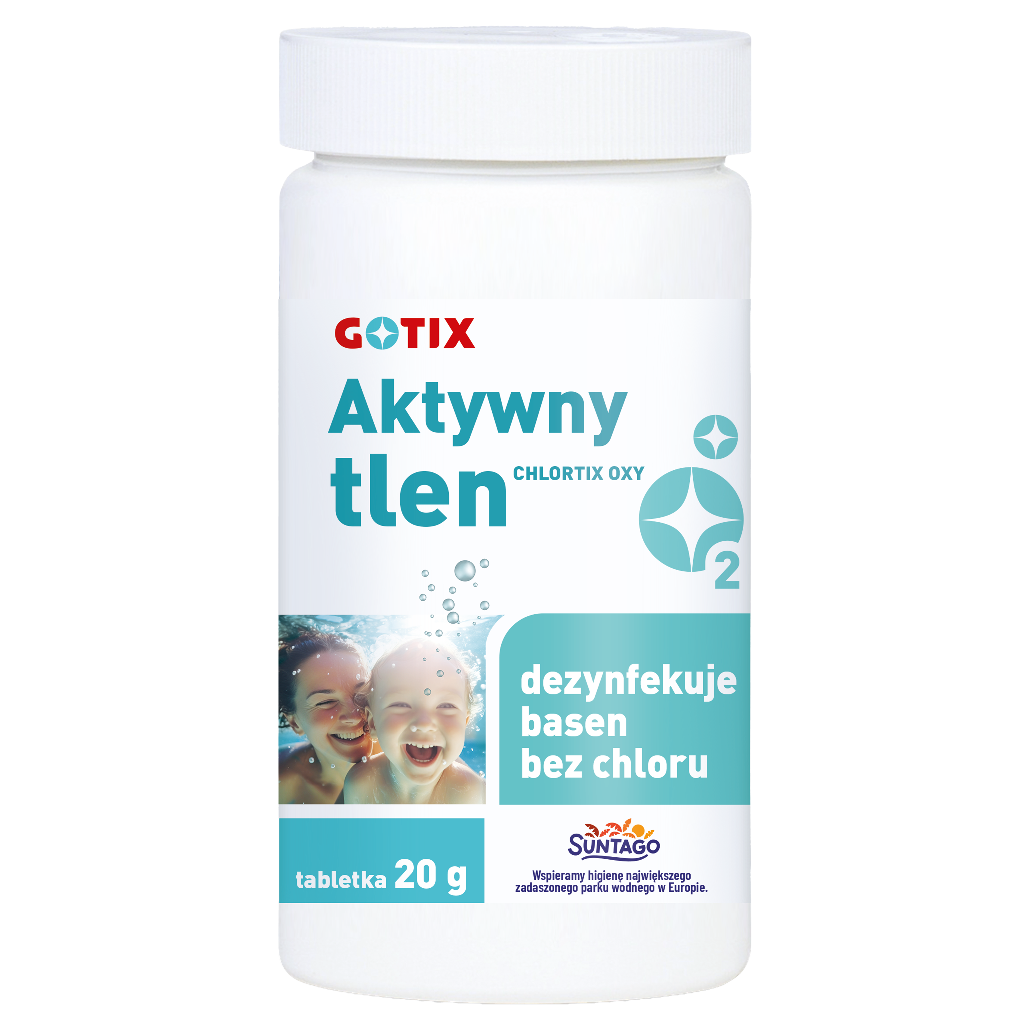 Tabletki tlenowe do basenu Aktywny tlen 50szt. 20g 1kg ChlorTix OXY