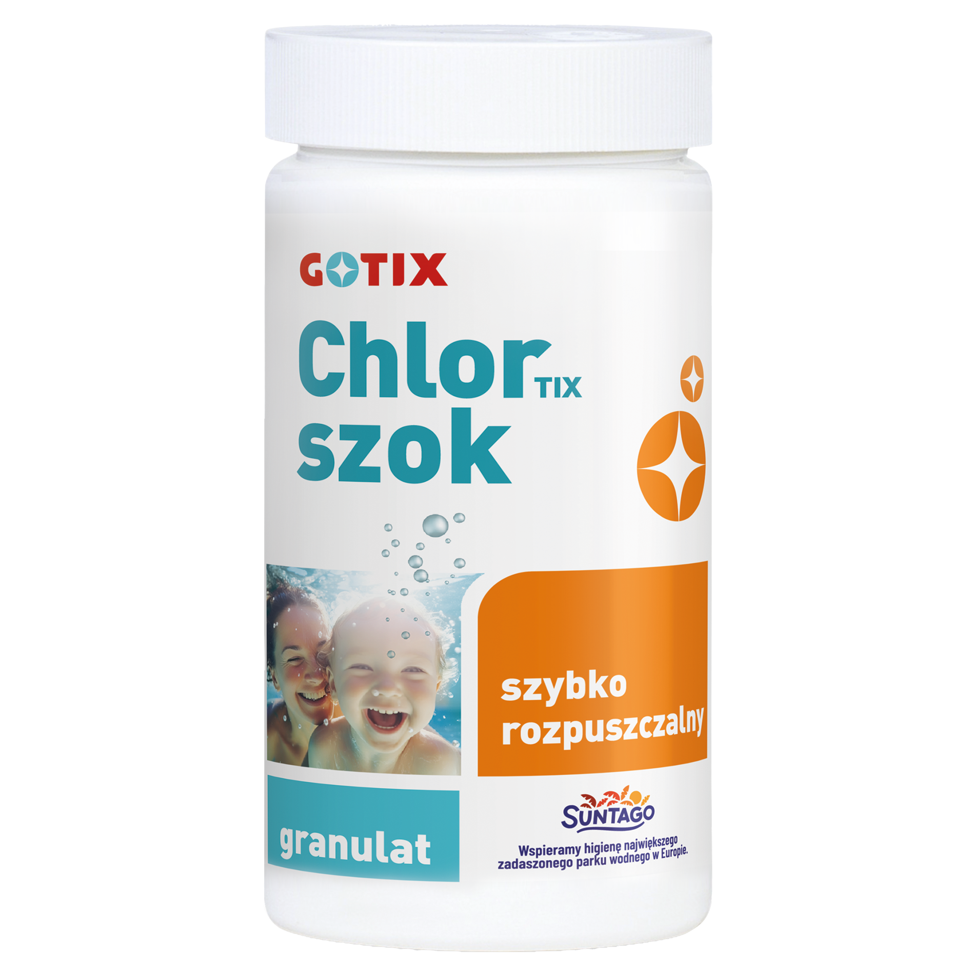 Chlor szok w granulacie do basenu 1kg Chlotrix Gotix