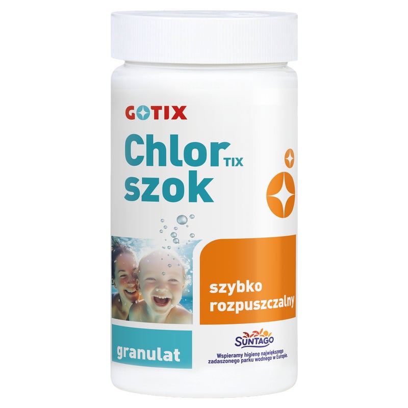 Chlor szok w granulacie do basenu 1kg Chlotrix Gotix