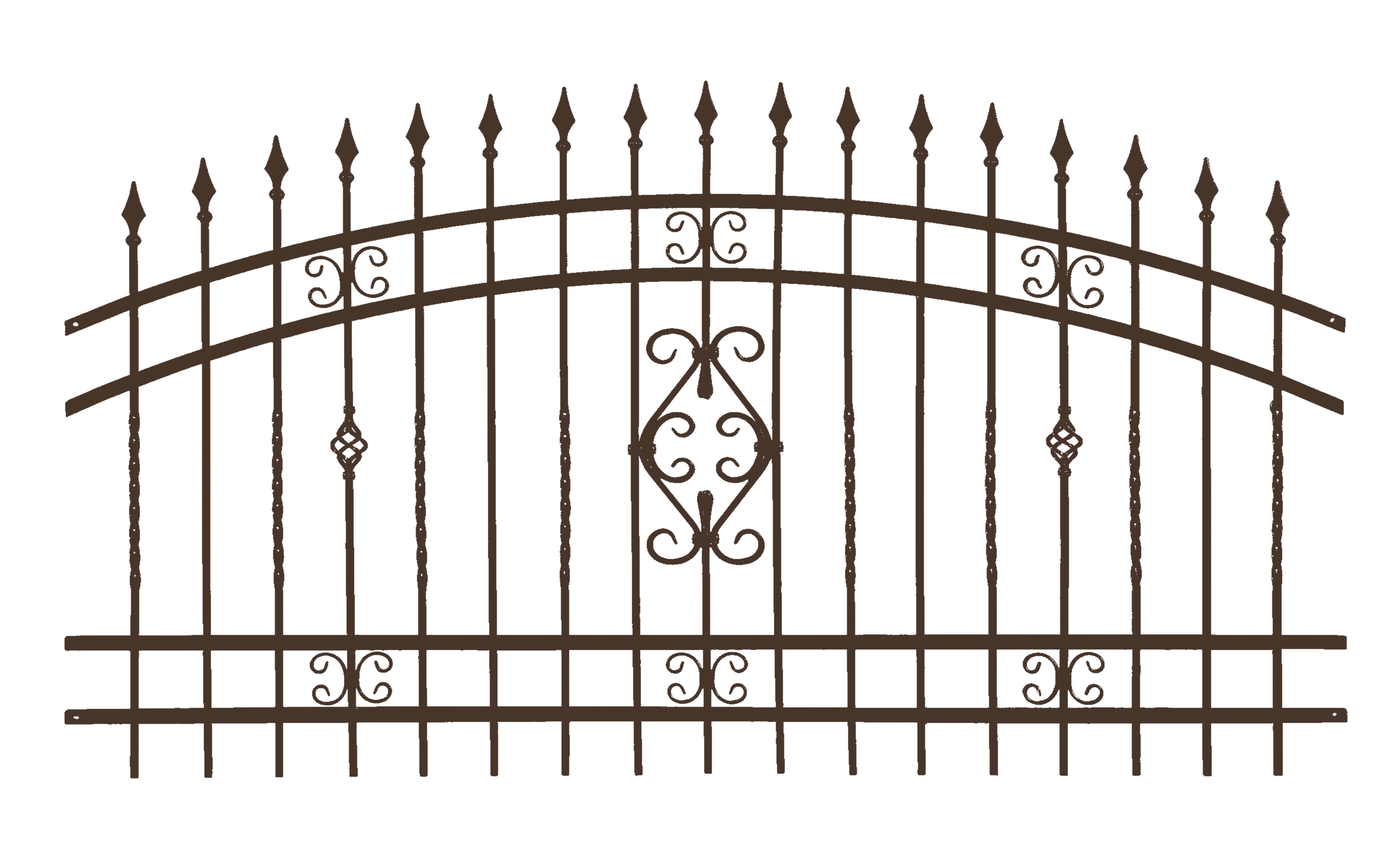 Przęsło ogrodzeniowe Verona 2x1.3 m brązowe Polbram