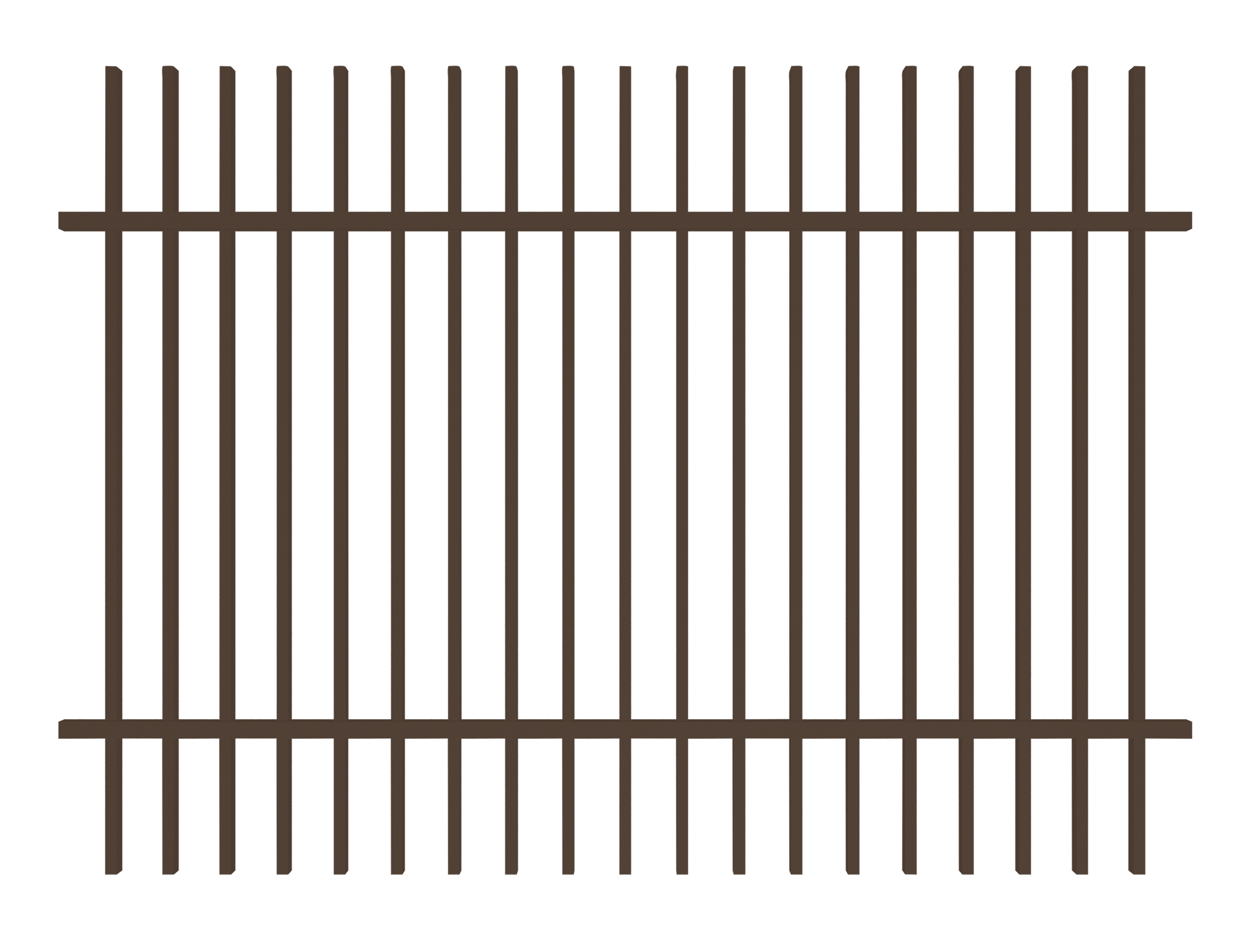 Przęsło ogrodzeniowe Negros 2x1.5 m brązowe Polbram