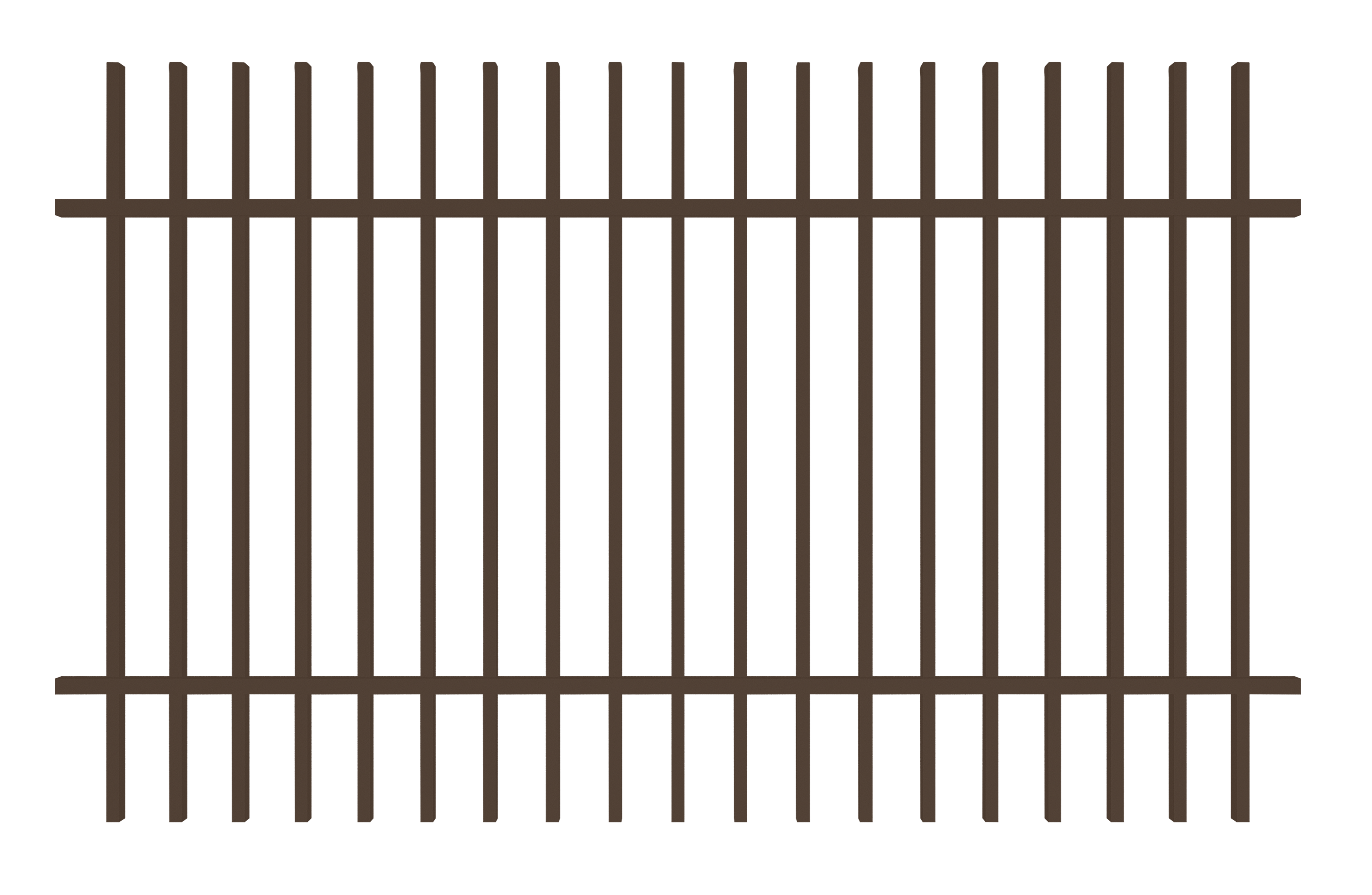 Przęsło ogrodzeniowe Negros 2x1.2 m brązowe Polbram