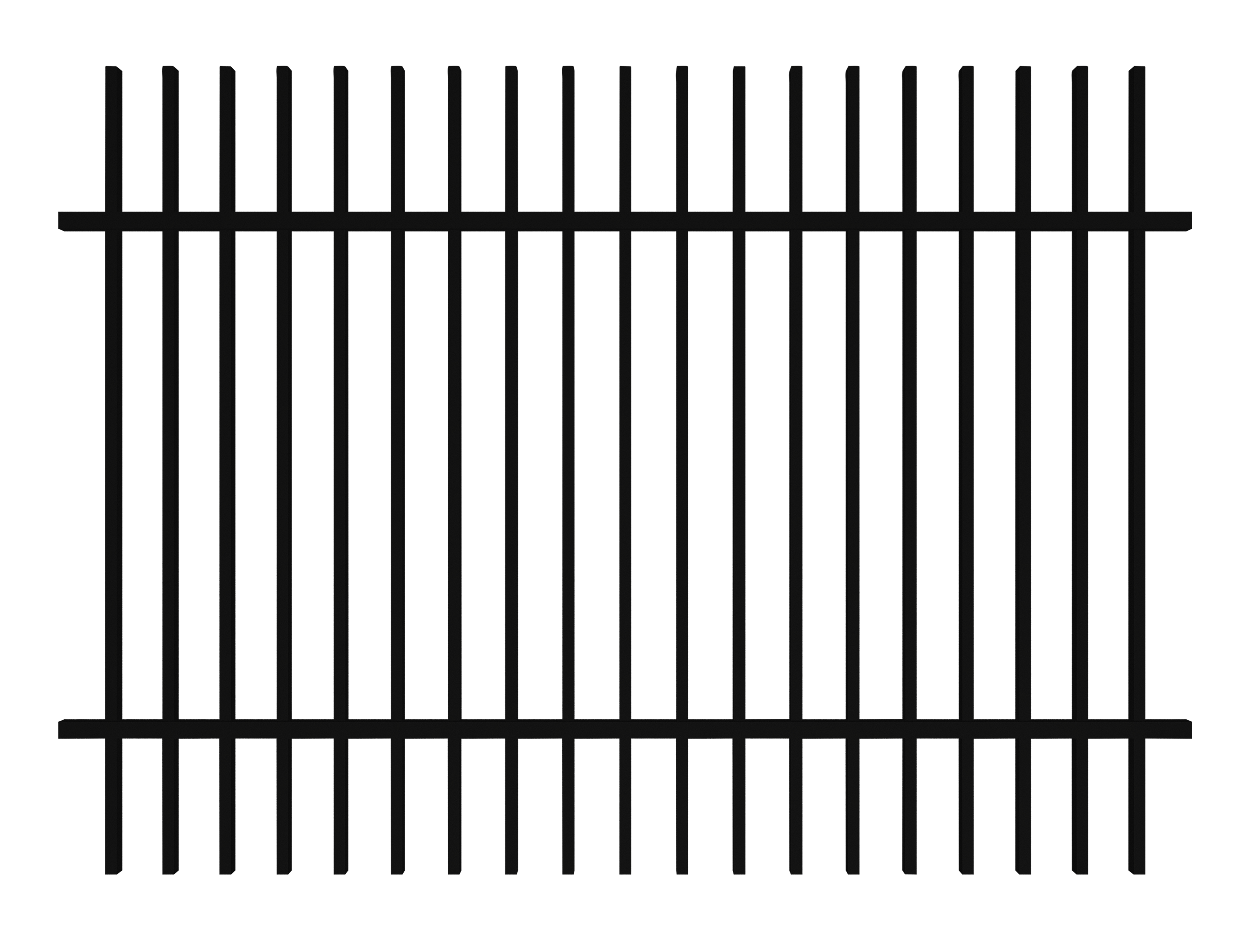 Przęsło ogrodzeniowe Negros 2x1.5 m czarne Polbram