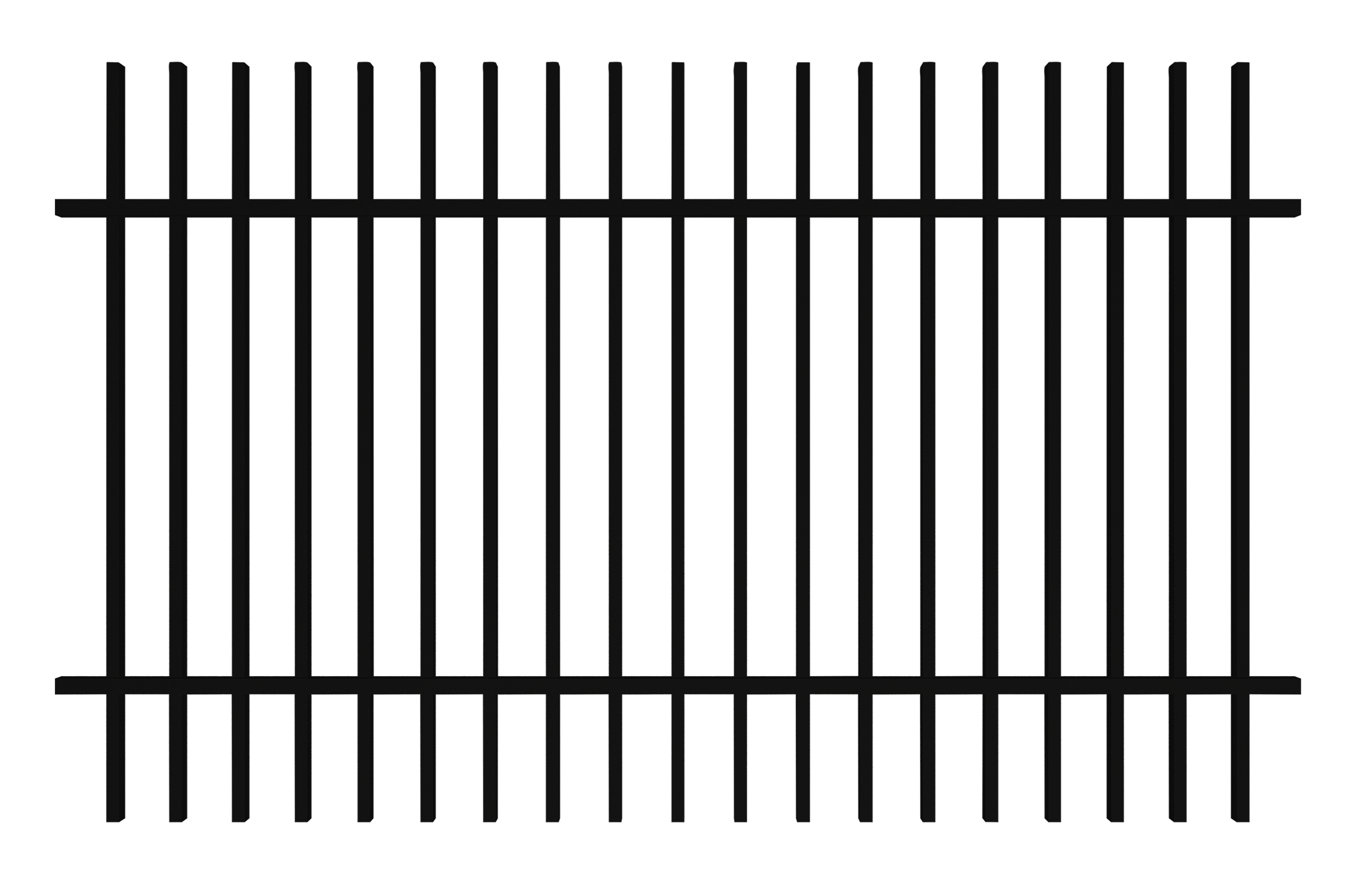 Przęsło ogrodzeniowe Negros 2x1.2 m czarne Polbram