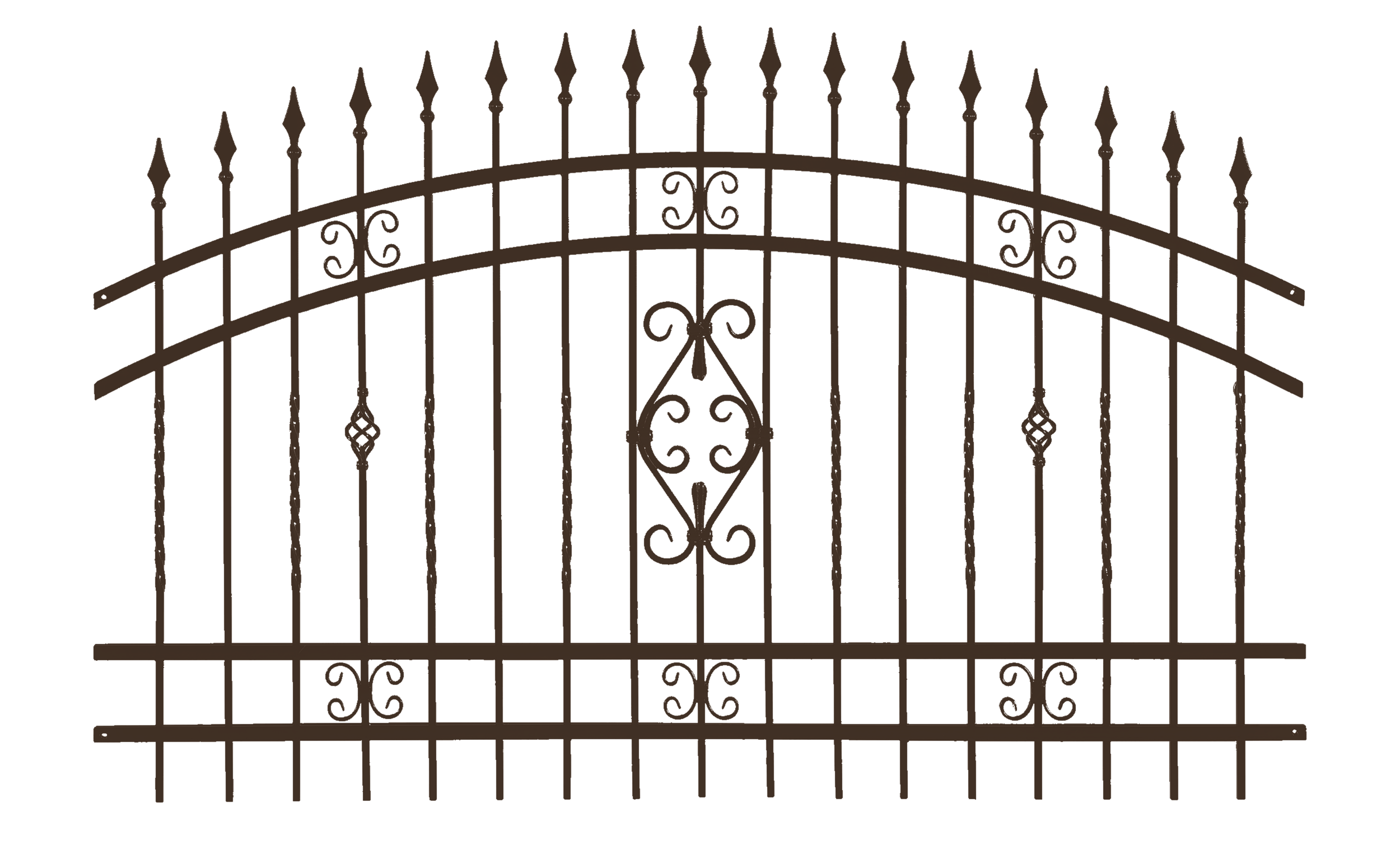 Przęsło ogrodzeniowe Verona 2x1.6 m brązowe Polbram