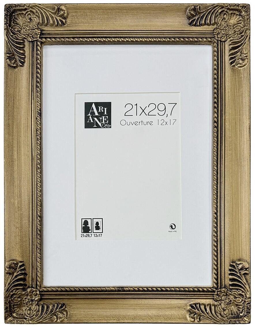 Cadre Grace, 21 x 29.7 cm, bois doré, ARIANE - 2