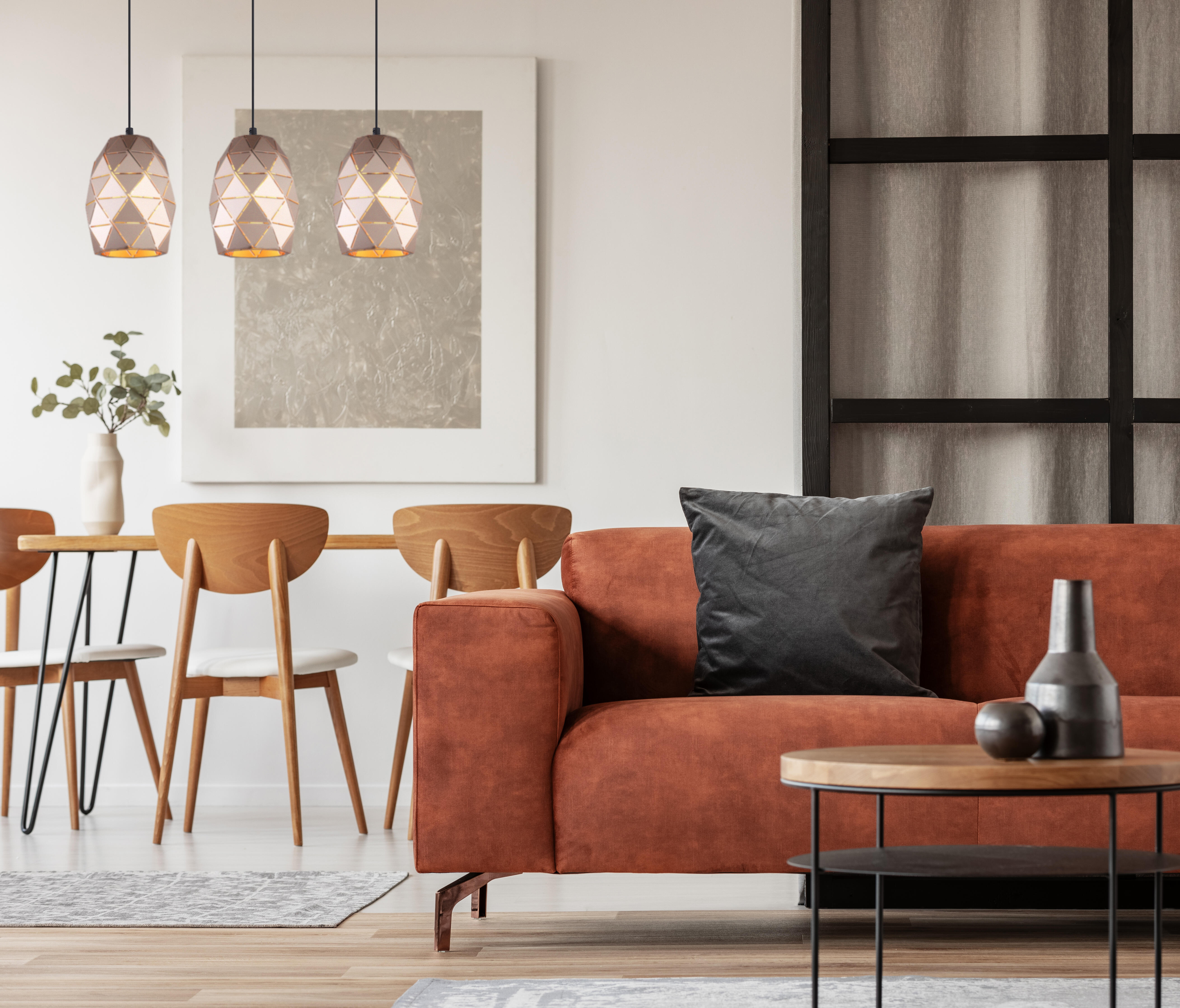 Lampa wisząca Harley miedziana 3 x E27 Italux - 2