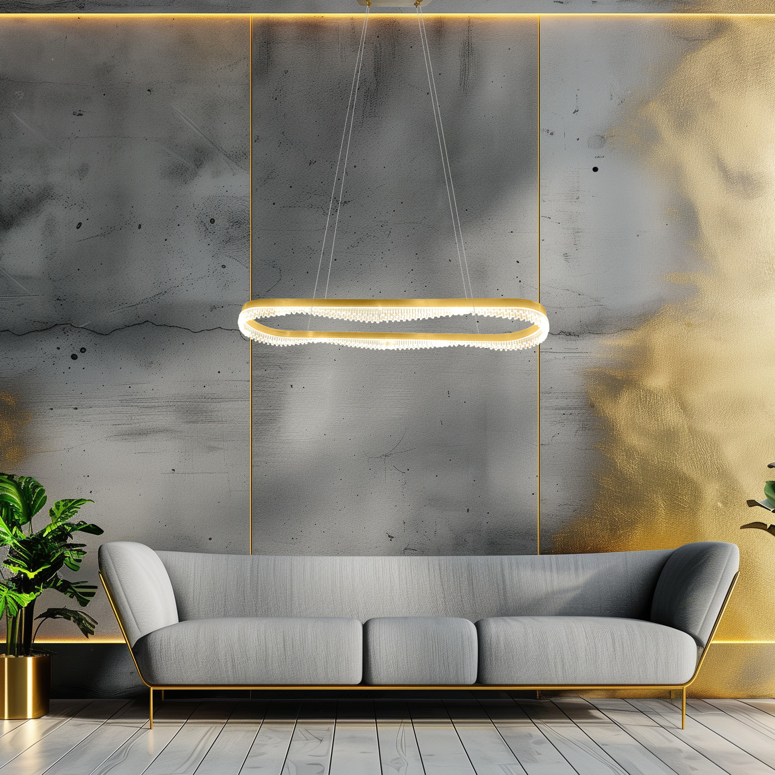 Lampa wisząca Preciosa złota LED Eko Light - 3