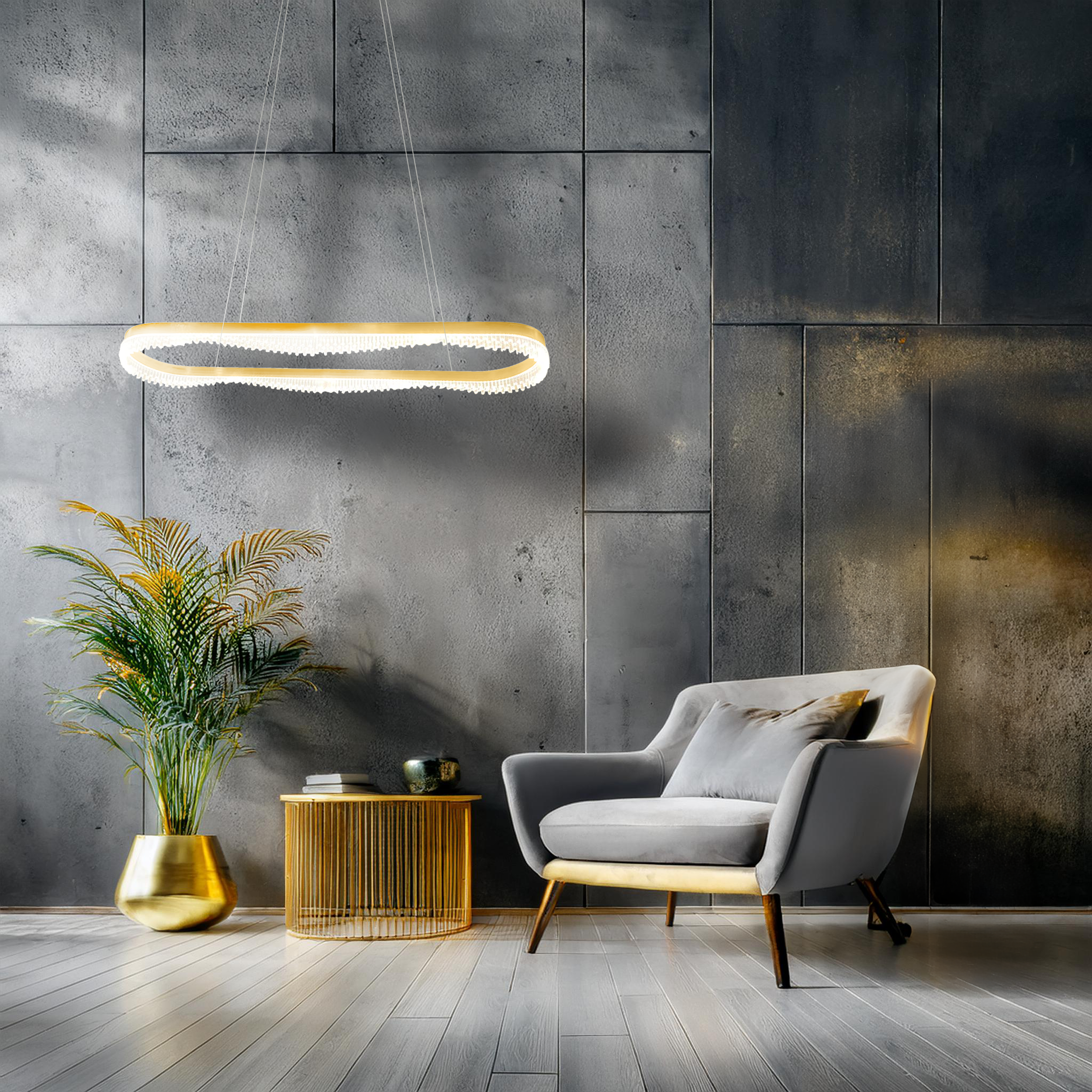 Lampa wisząca Preciosa złota LED Eko Light - 2