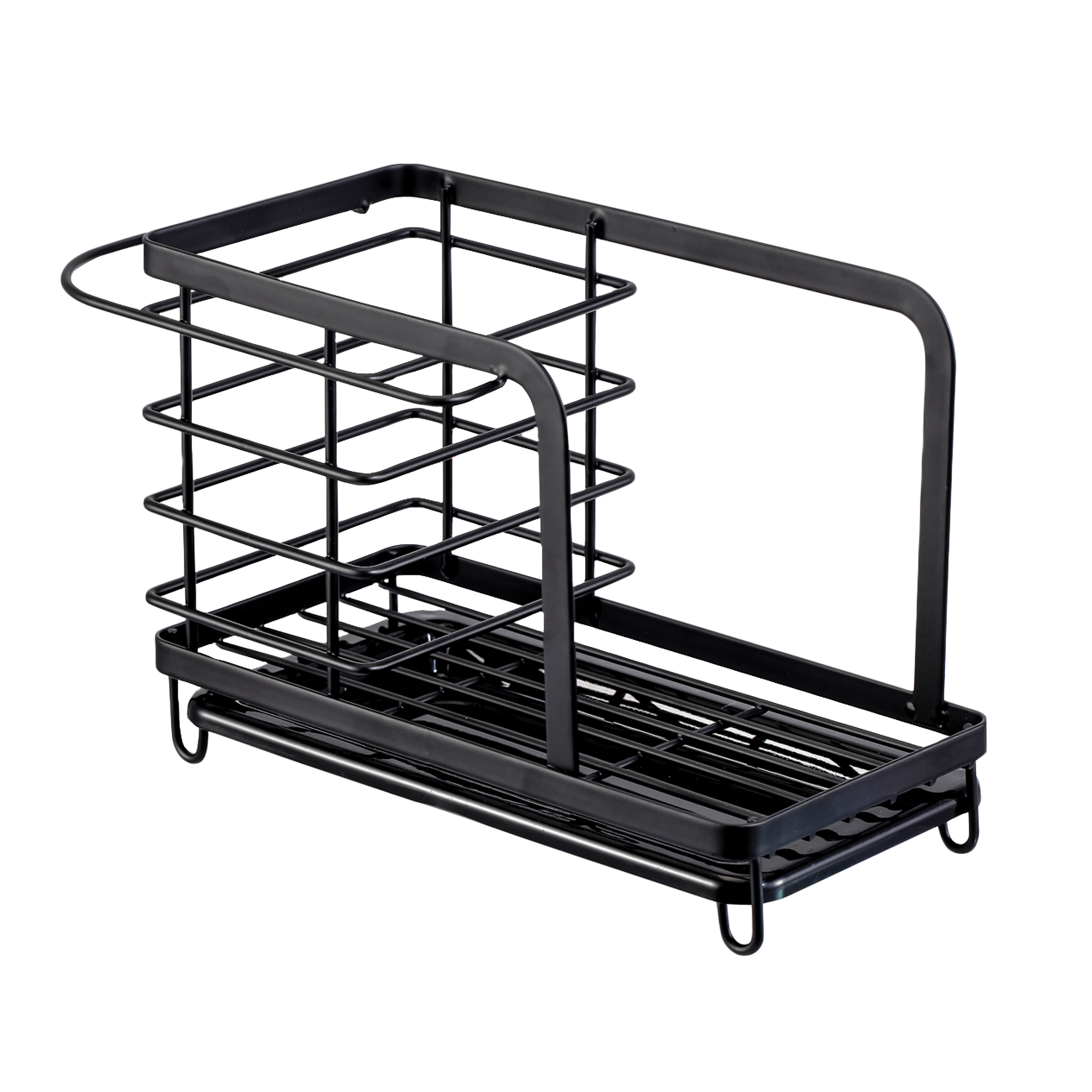 Ociekacz na sztućce z tacką czarny Kuchinox