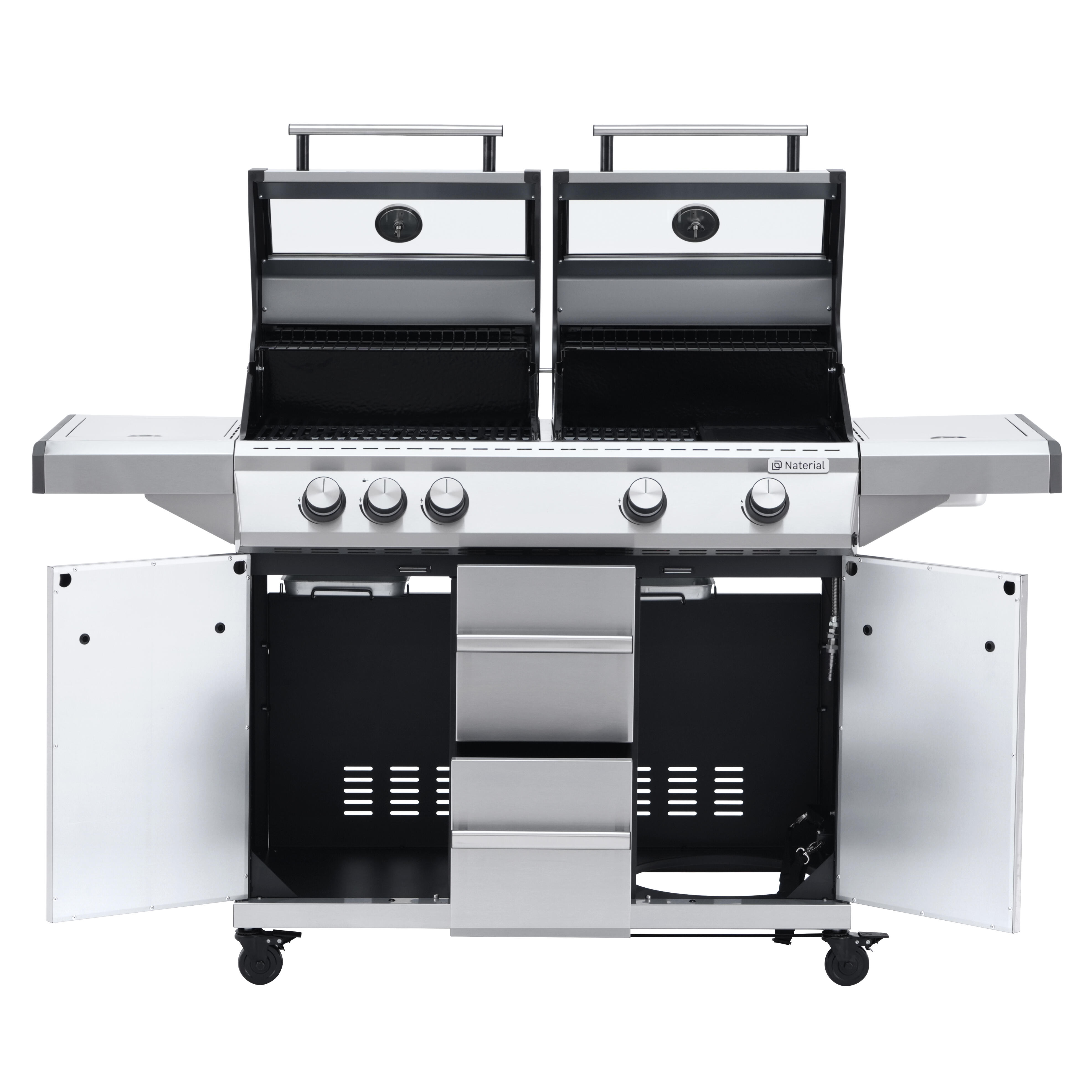 Grill gazowy 17kW Hudson II 4+1 palniki + pokrowiec Naterial - 4