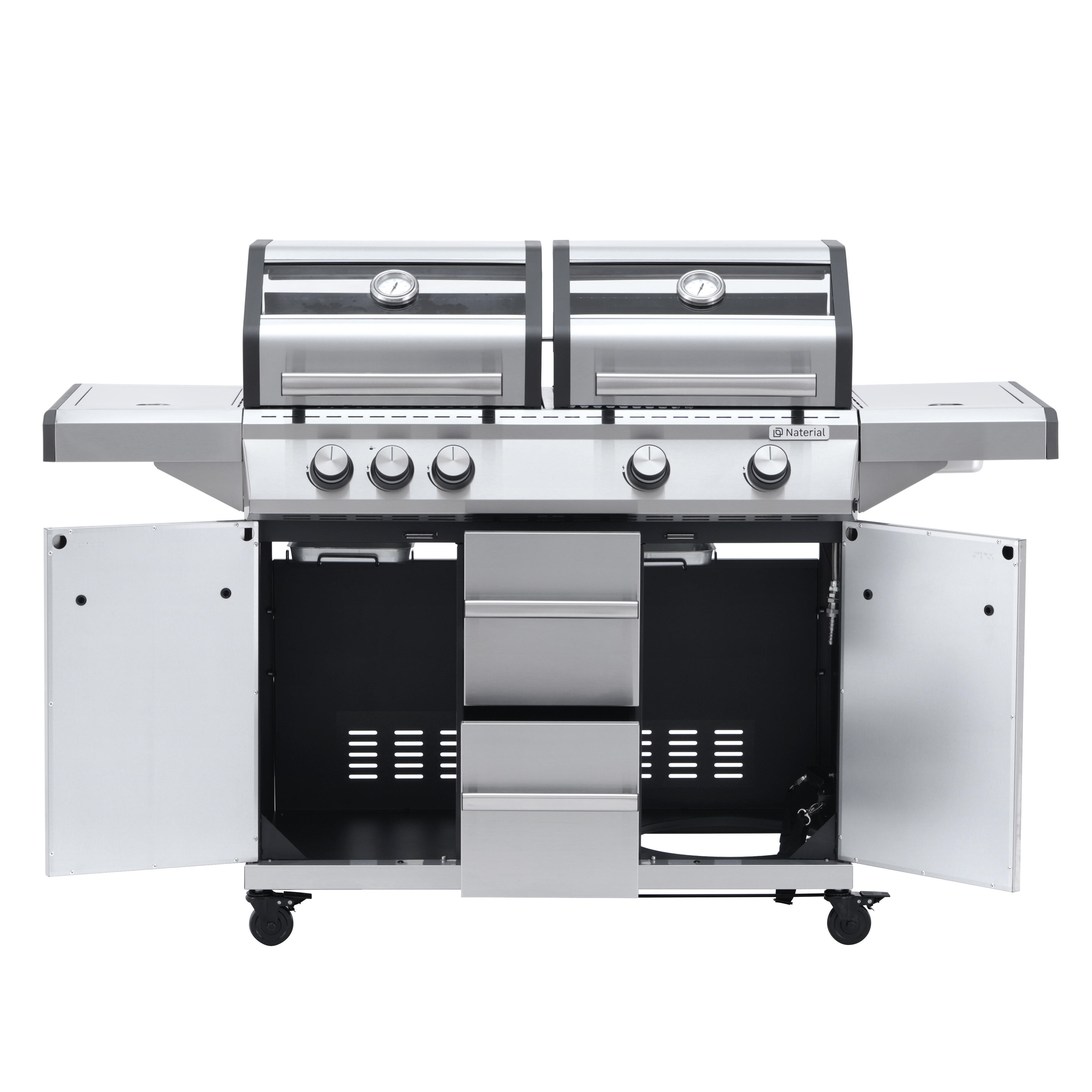 Grill gazowy 17kW Hudson II 4+1 palniki + pokrowiec Naterial - 6