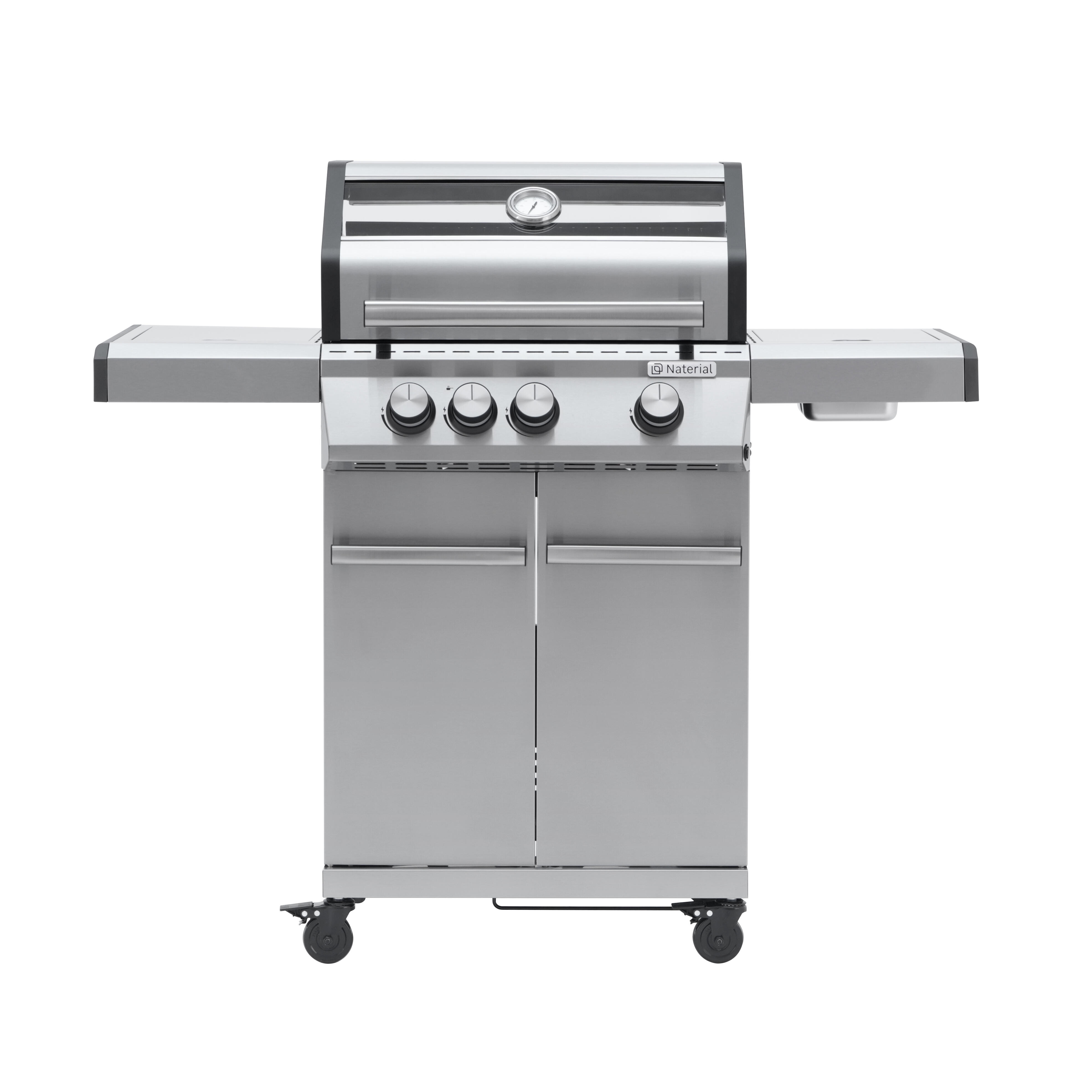 Grill gazowy 13,5kW Hudson II 3+1 palniki + pokrowiec czarny Naterial - 4