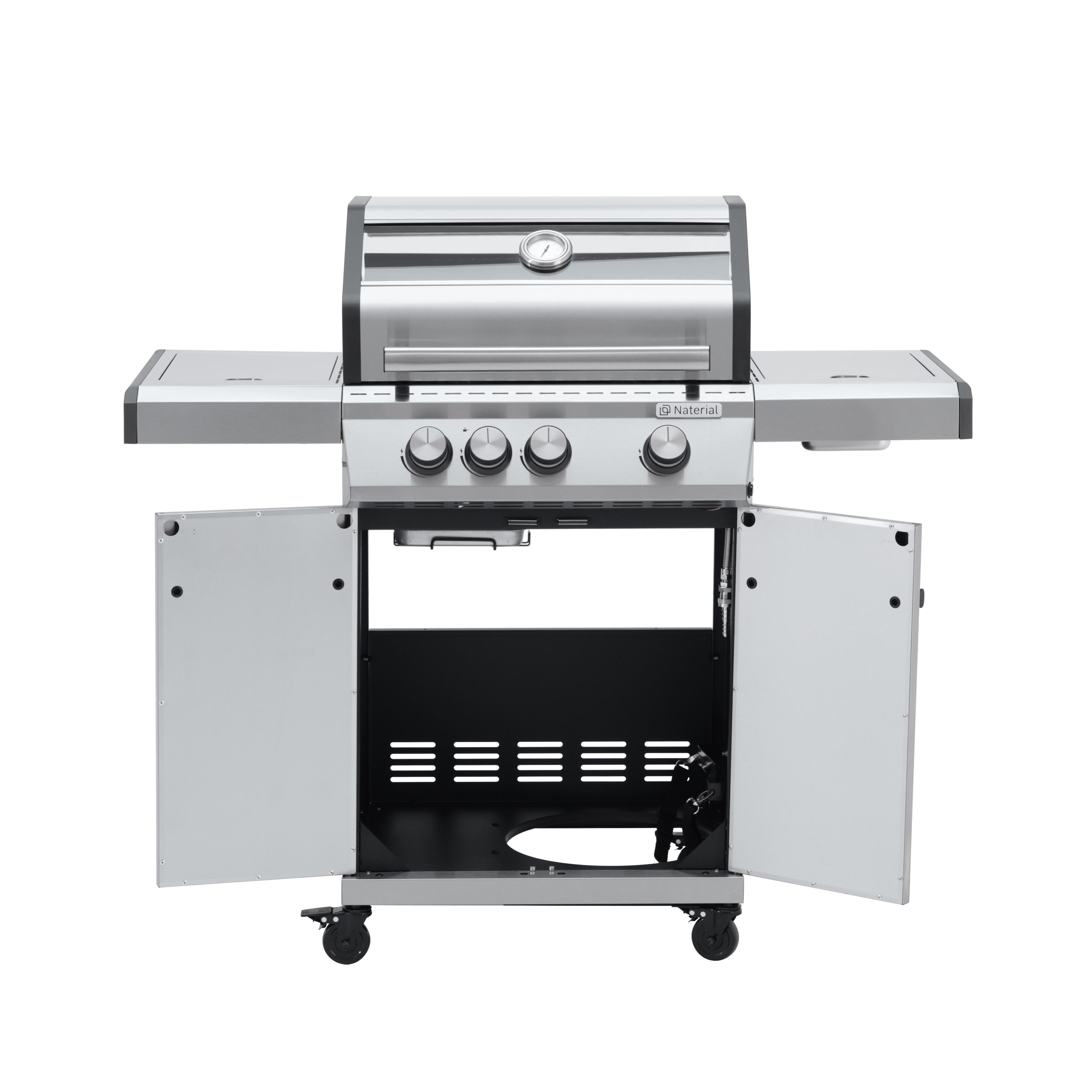 Grill gazowy 13,5kW Hudson II 3+1 palniki + pokrowiec czarny Naterial - 5