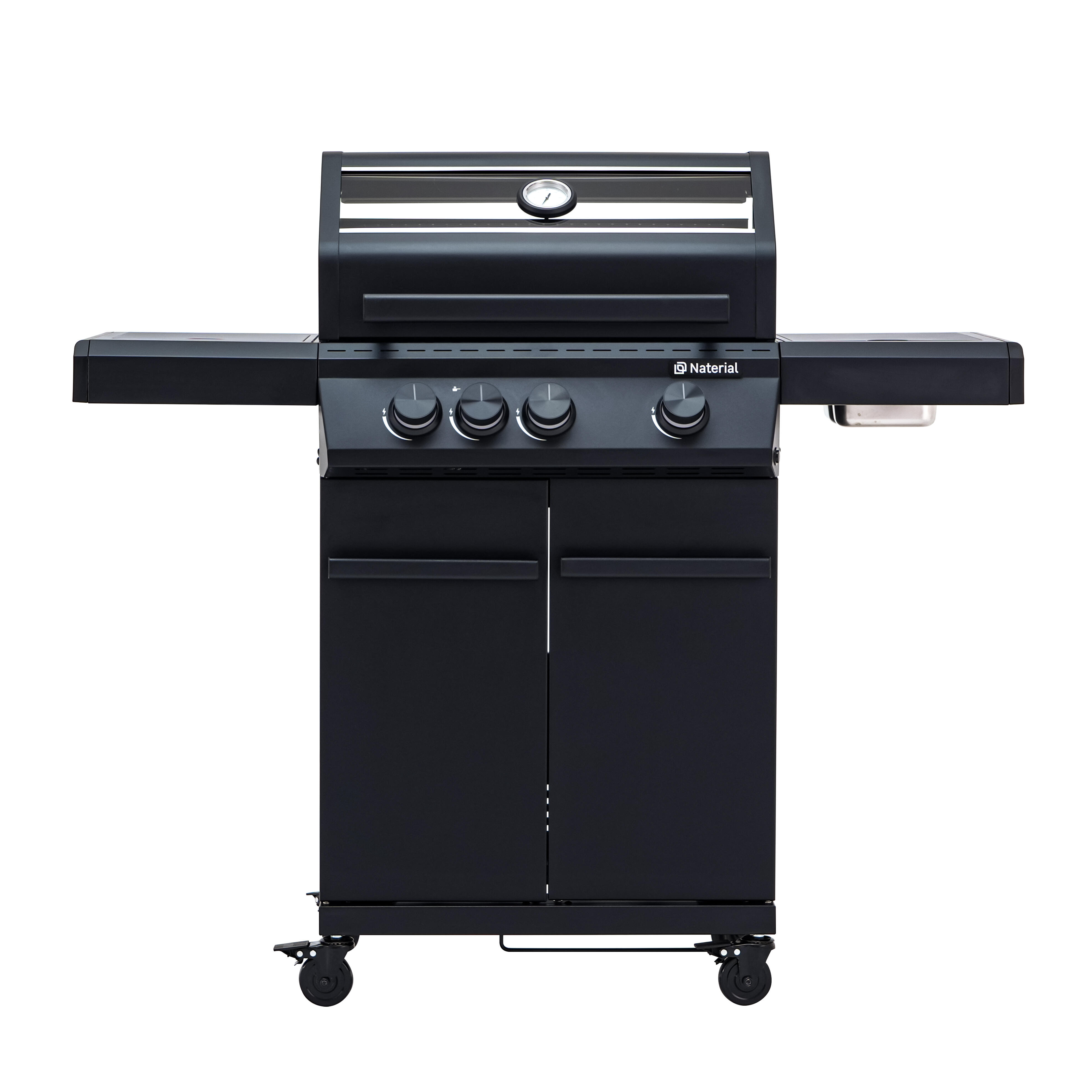 Grill gazowy Hudson II 3+1 palniki 13,5 KW czarny Naterial