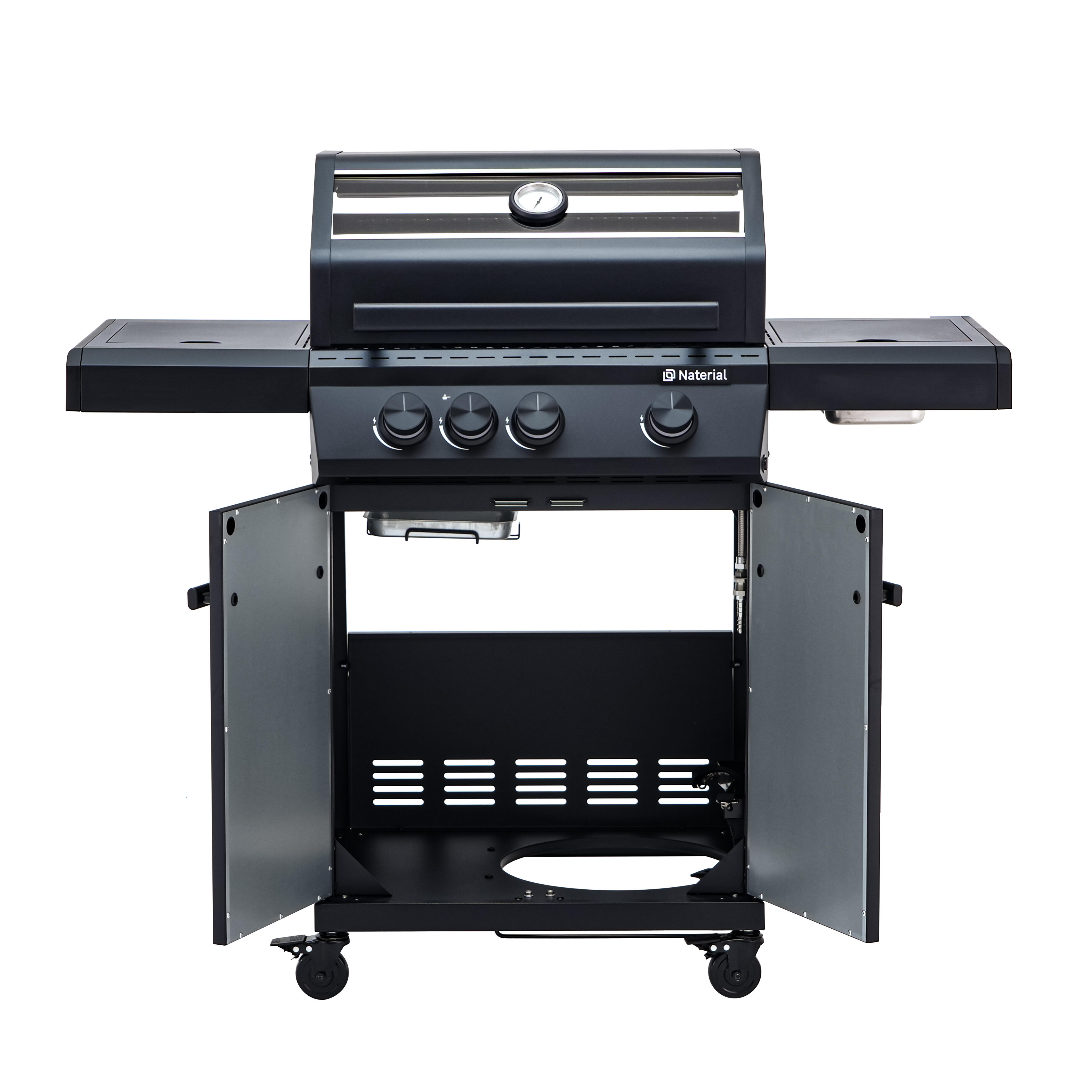 Grill gazowy 13,5kW Hudson II 3+1 palniki + pokrowiec czarny Naterial - 5