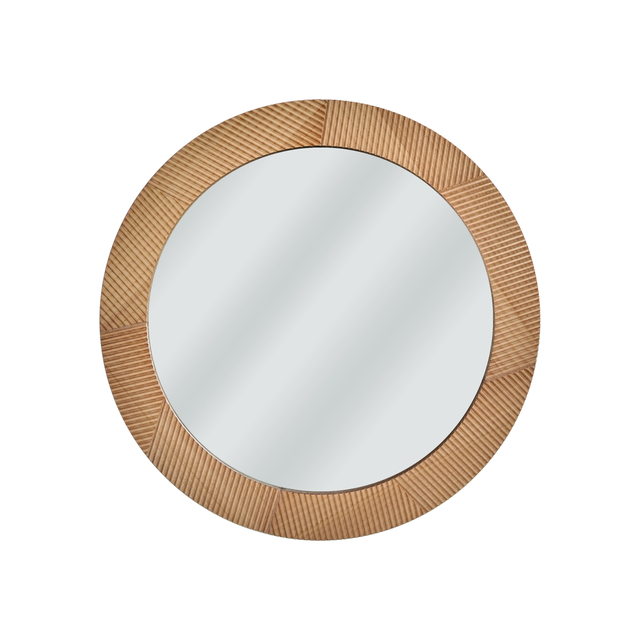 Specchio tondo in legno naturale Ø 60 cm INSPIRE