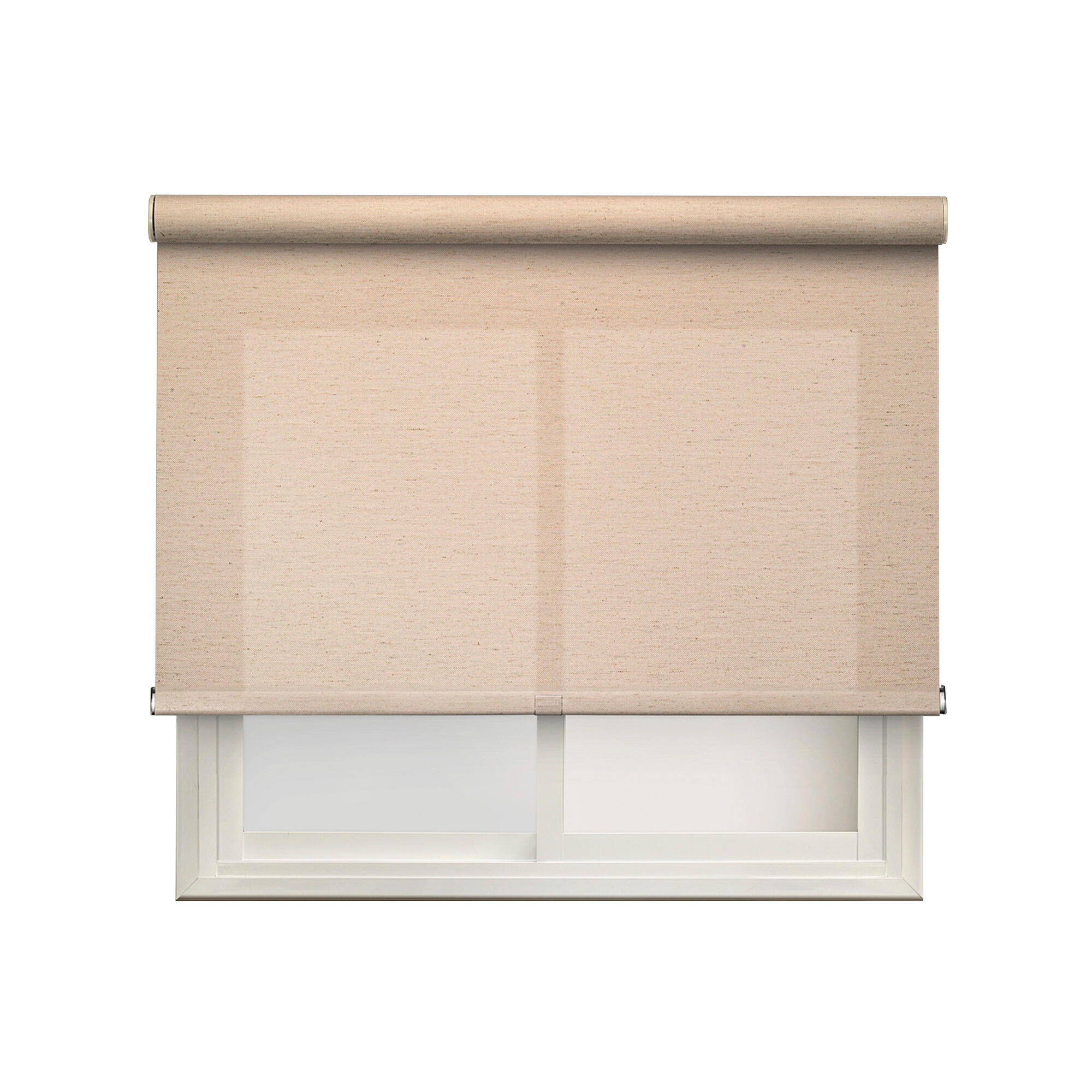 Estor enrollable screen 5% térmico con cadena Lino beige lino liso beige de 90x250cm - 10