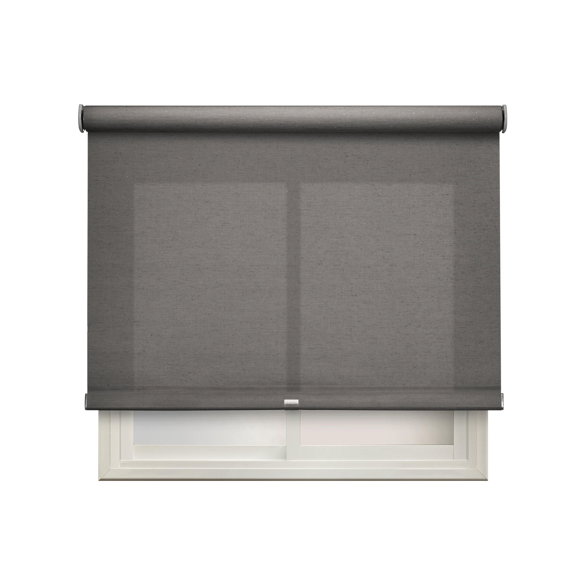 Estor enrollable screen 5% térmico con cadena Lino gris pvc liso gris oscuro de 135x250cm - 3