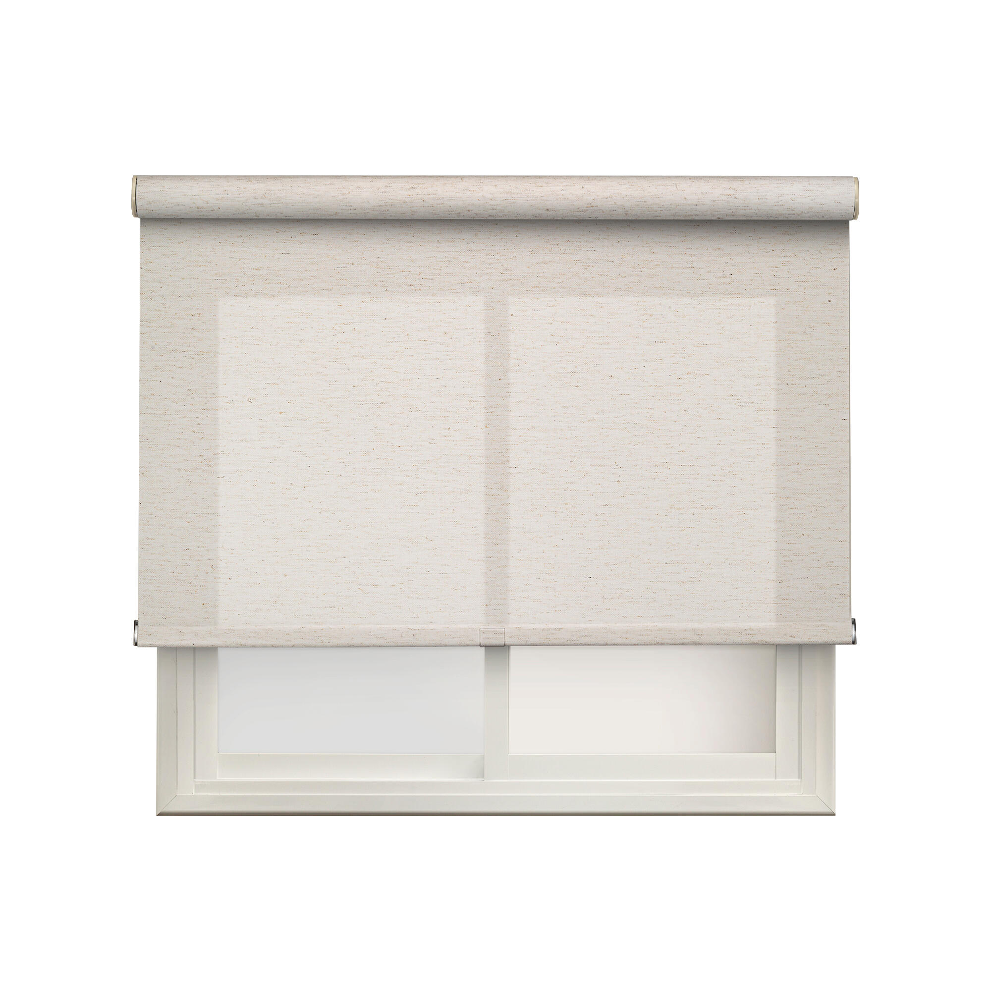 Estor enrollable screen 5% térmico con cadena Lino natural pvc liso natural de 120x250cm - 7