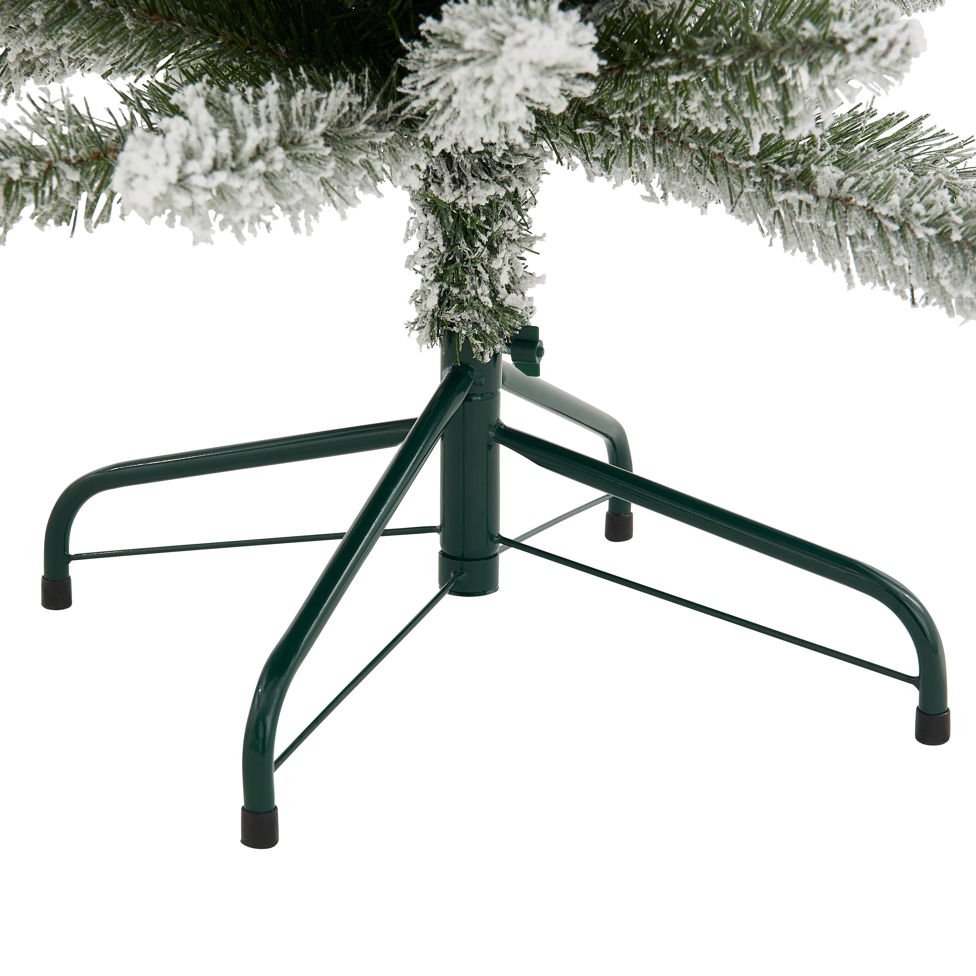 Árbol de Navidad Slim Oulanka nevado verde de 150 cm de alto - 2